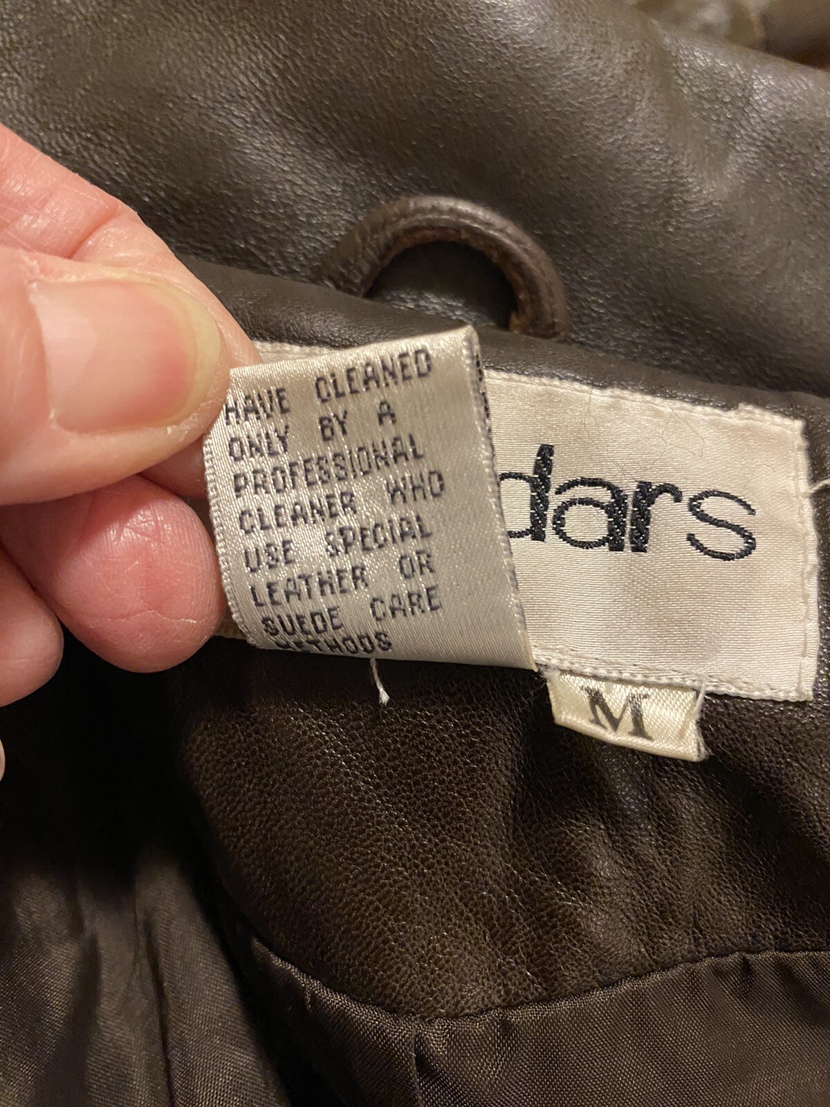 VTG Cedars Moto Zip Jacket Leather Brown Biker 1980s buttery Belted Medium