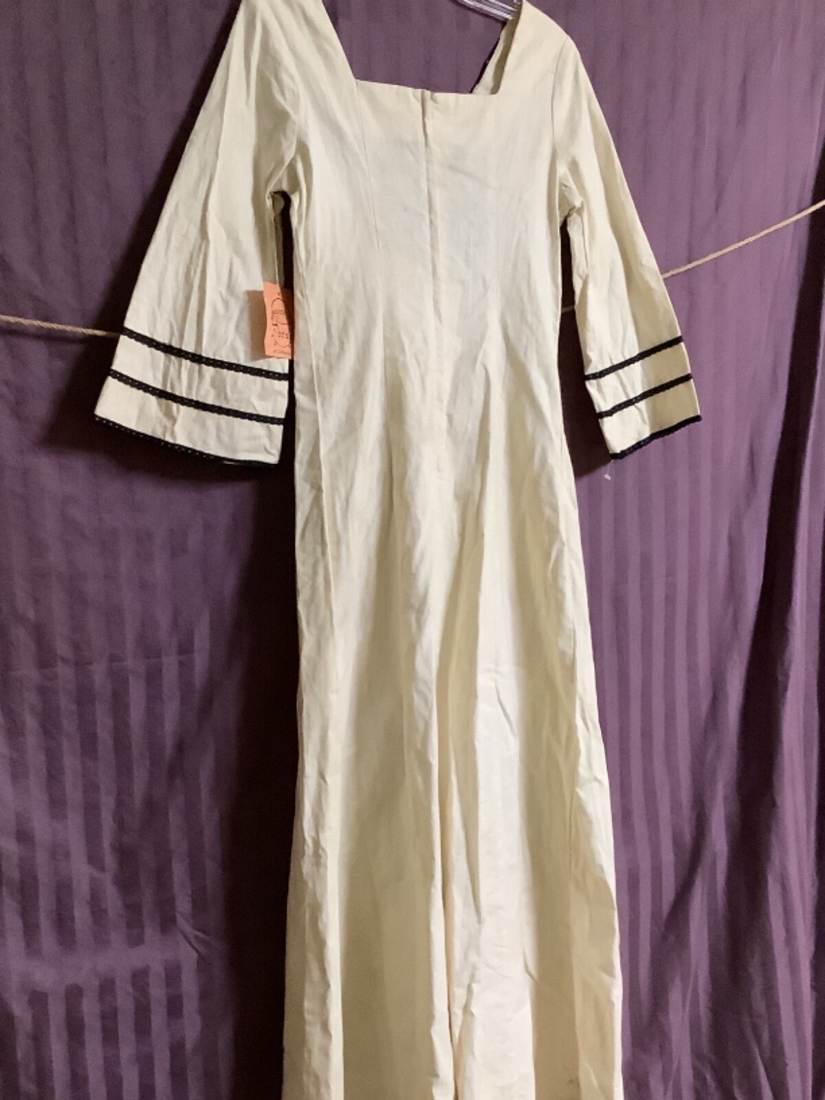 VINTAGE 1970’S MAXI PEASANT DRESS POTAGE OF CALIFORNIA SMOCKED MUSLIN SZ. 13 NWT