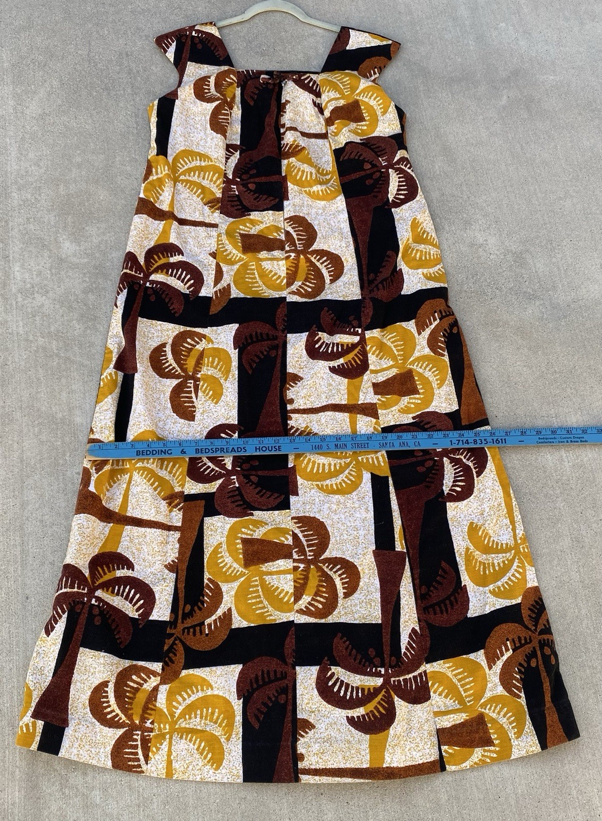 Vintage Lauhala Styled And Made In Hawaii Hawaiian Dress Tiki Aloha Needs Sewing