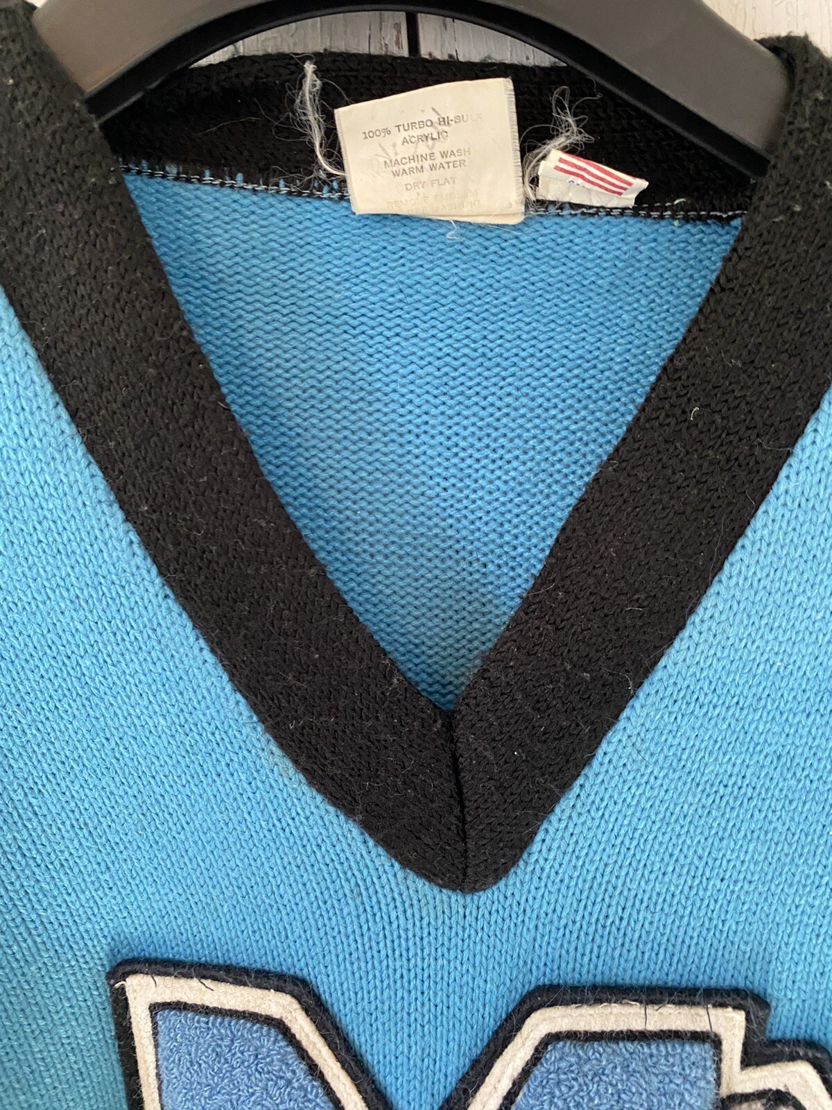 VTG 60’’s Cheerleader Sweater Logan Knitting Mills IL – Retro Cheer Patch Small