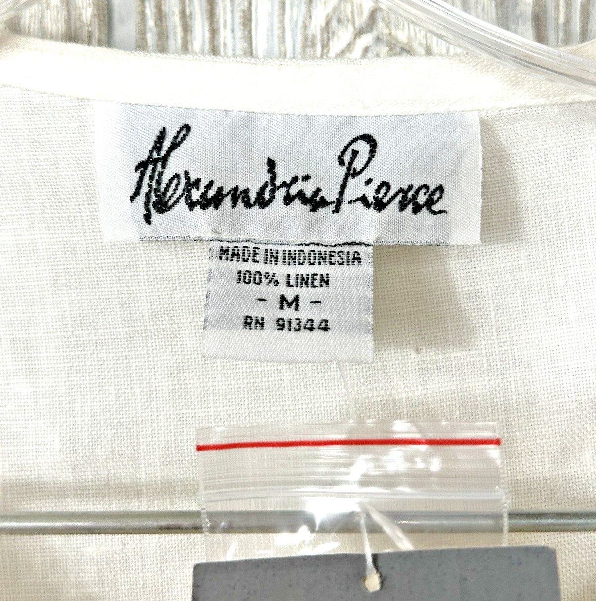 VTG Alexandria Pierce White Cloud Linen Blouse & Skirt Set Medium Hand Painted