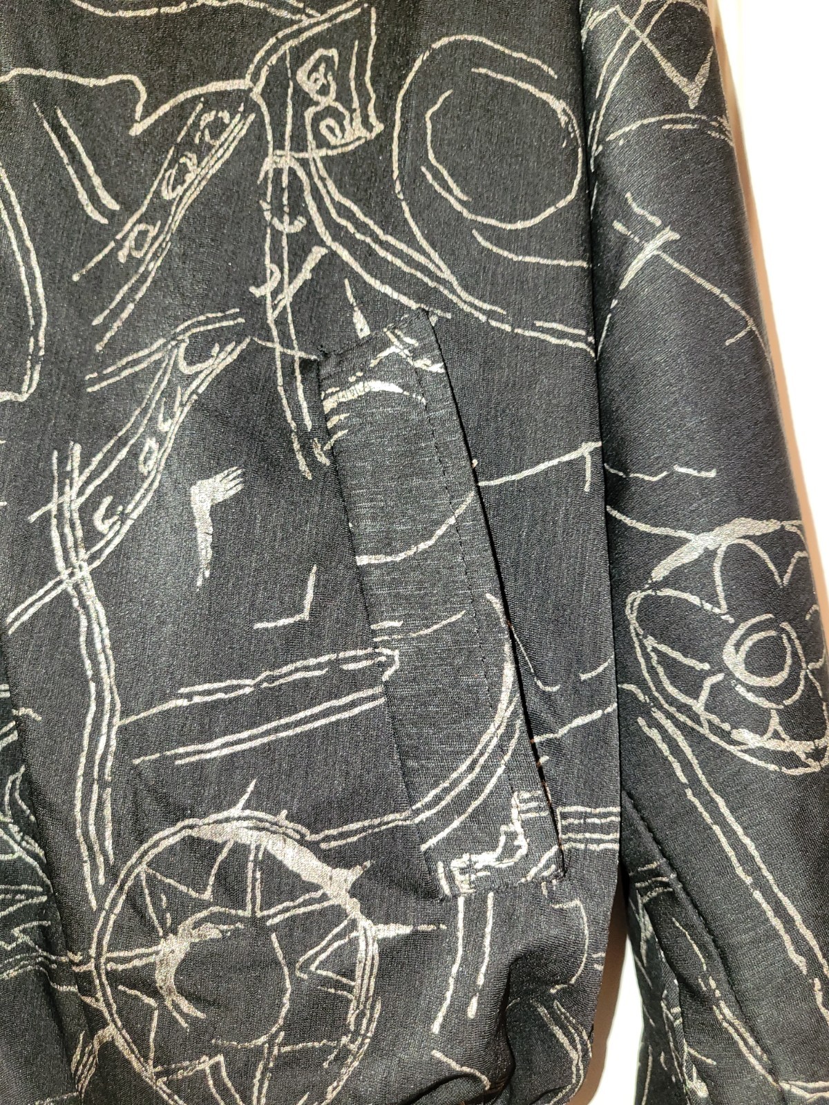 Vintage 1990s, Jacket, Women’s, Medium, Black and Gold Details