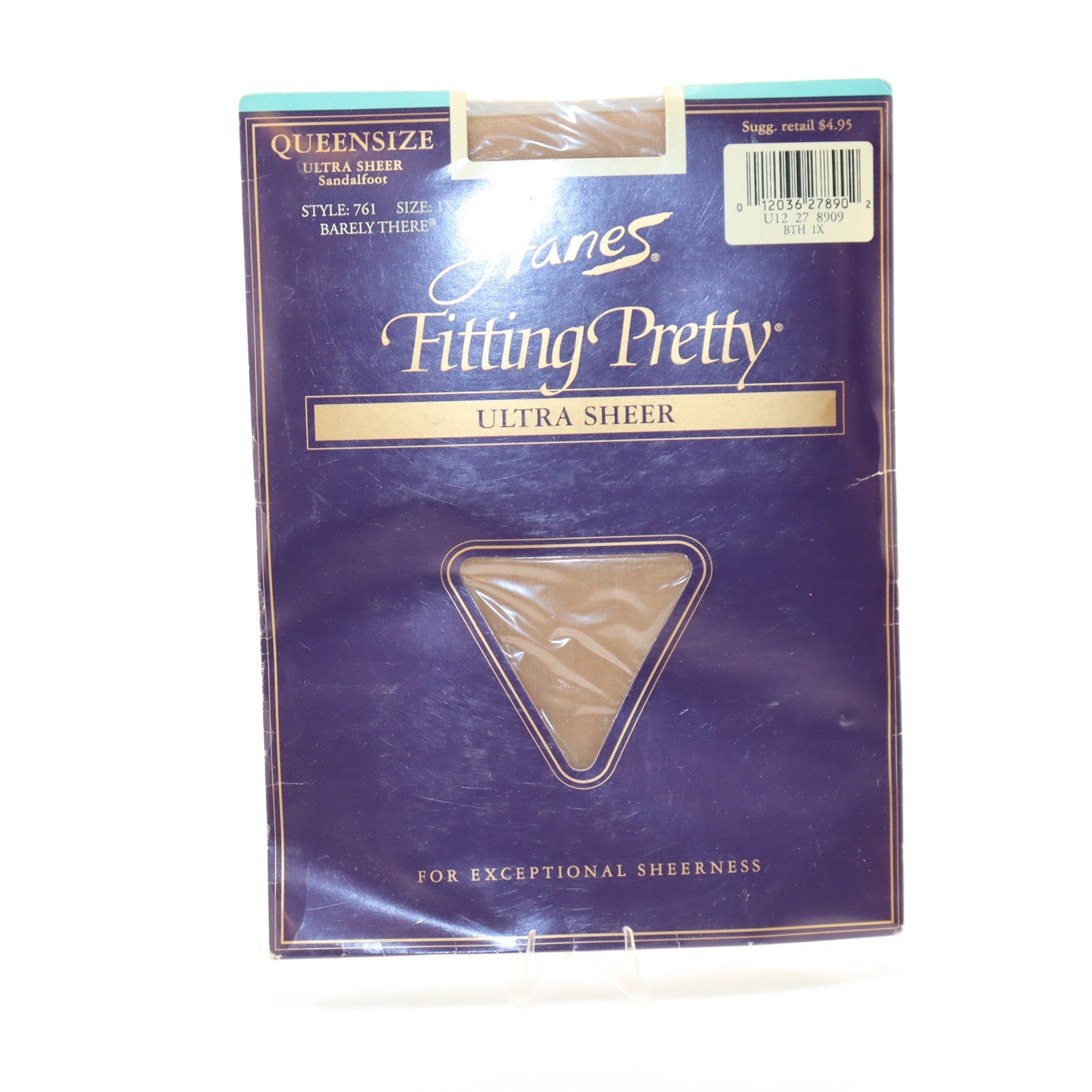 Hanes Fitting Pretty Pantyhose Womens 1X Barely There Ultra Sheer Sandalfoot 761