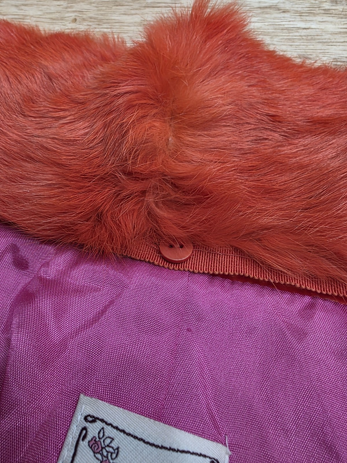 Nanette Lepore Red Velvet Jacket 2 Silk Blend Removable Rabbit Fur Collar Y2K