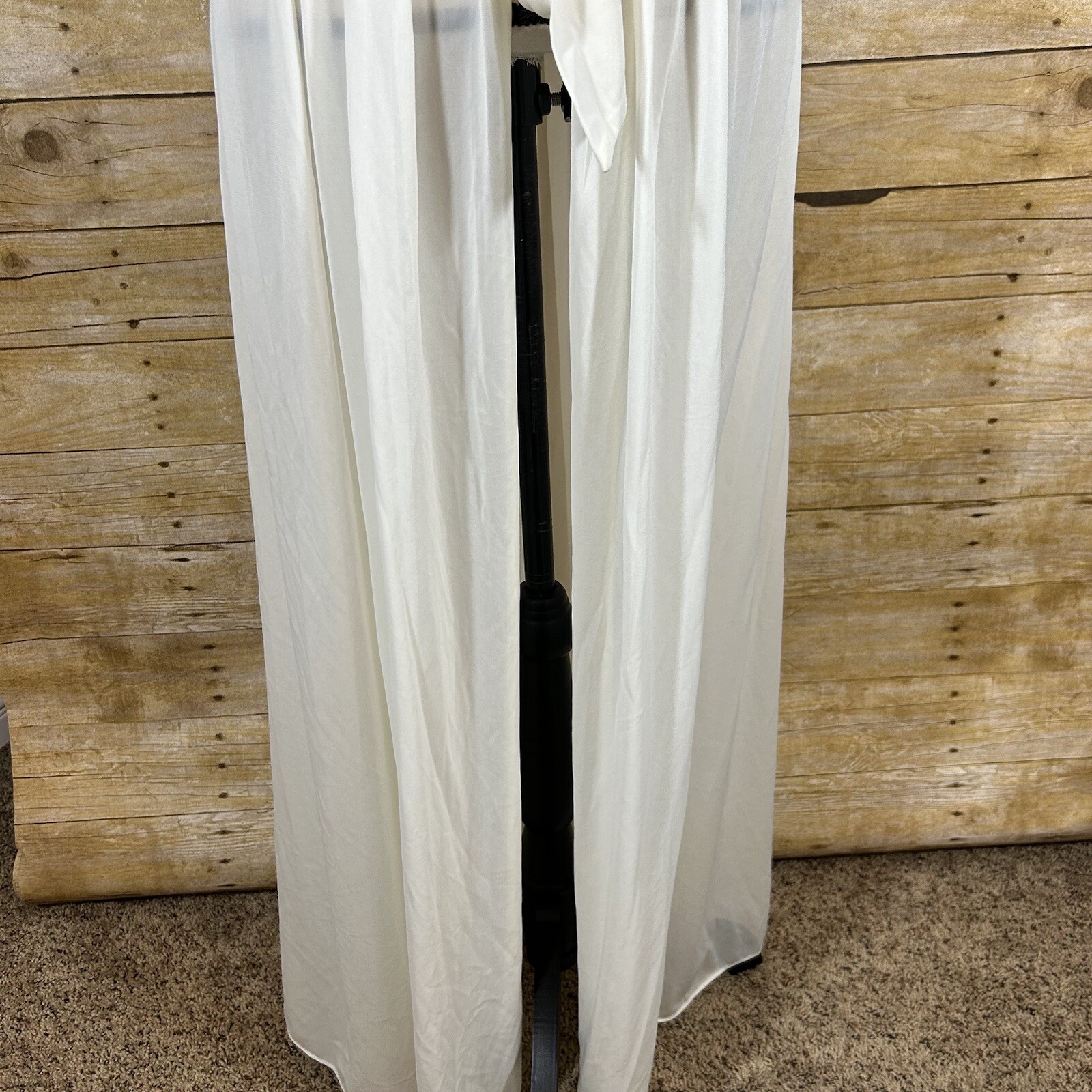 Vintage Lady Leonora Womens Bridal Dressing Gown Peignoir Robe Cream 12 Nylon