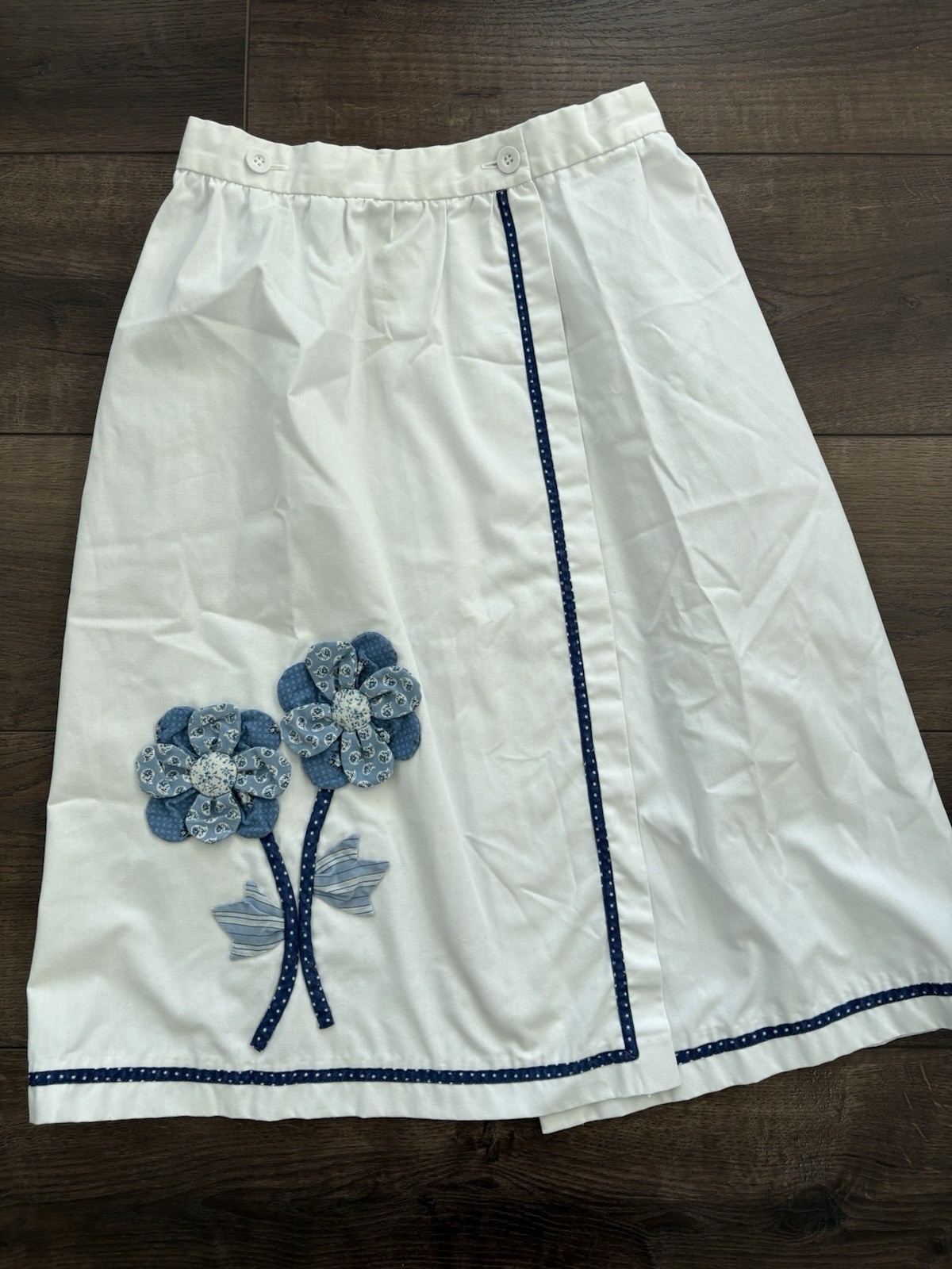 Vintage 1970’s Catherine Carr Skirt Size Small Medium Wrap Floral Retro BOHO