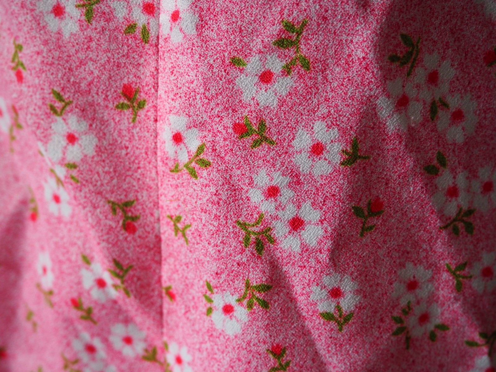 VTG 70s Pink Floral Summer Spring Garden Party Drop Waist A-Line Dress Zip Sz S