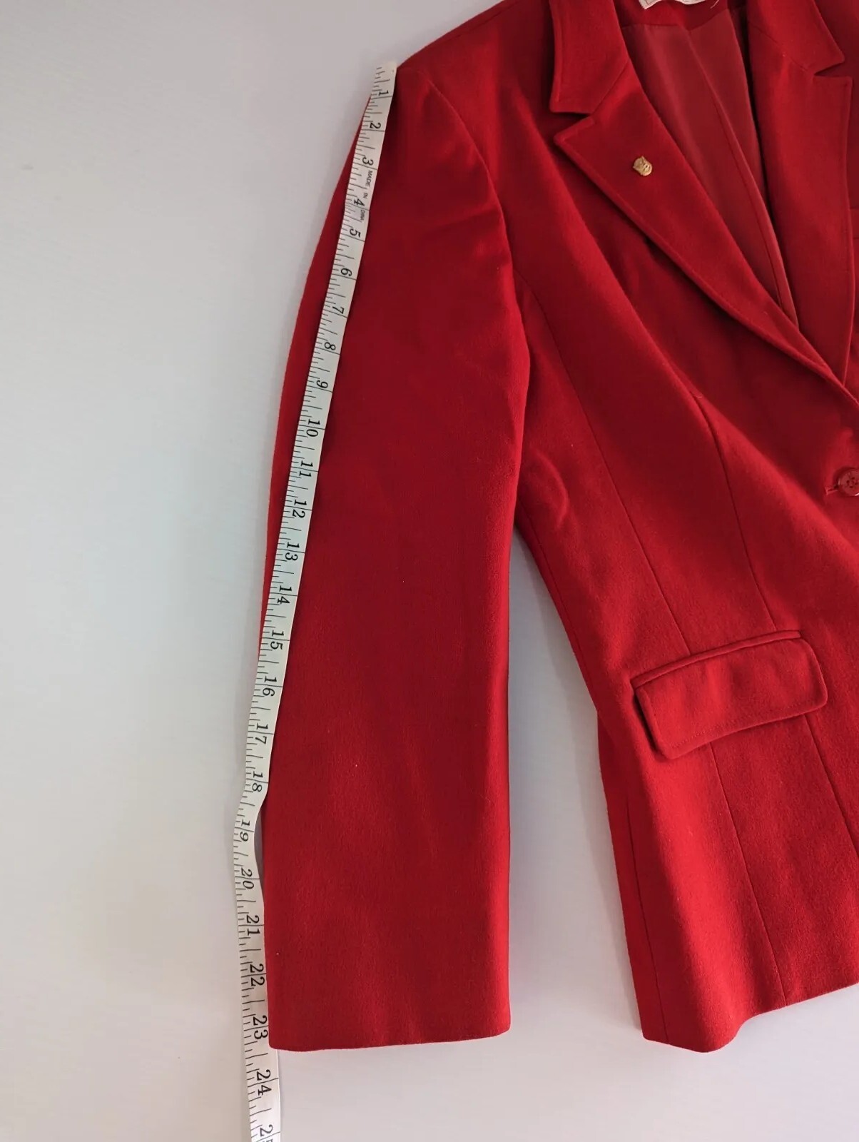 VTG Womens Pendleton Red Virgin Wool Blazer USA Sz XS 23.5″ Sleeve 26″ Length