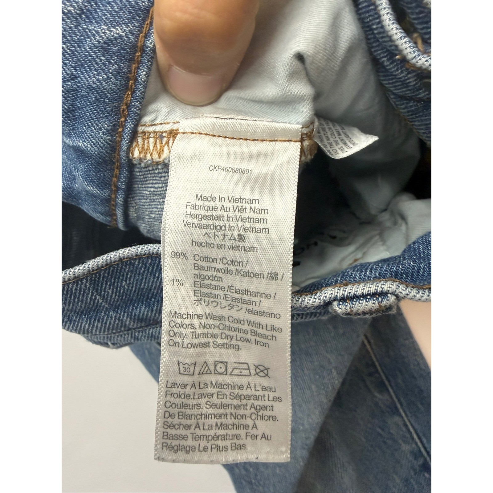 MADEWELL Womens 25 Medium Wash Distressed Mid Rise Perfect Vintage Straight Jean