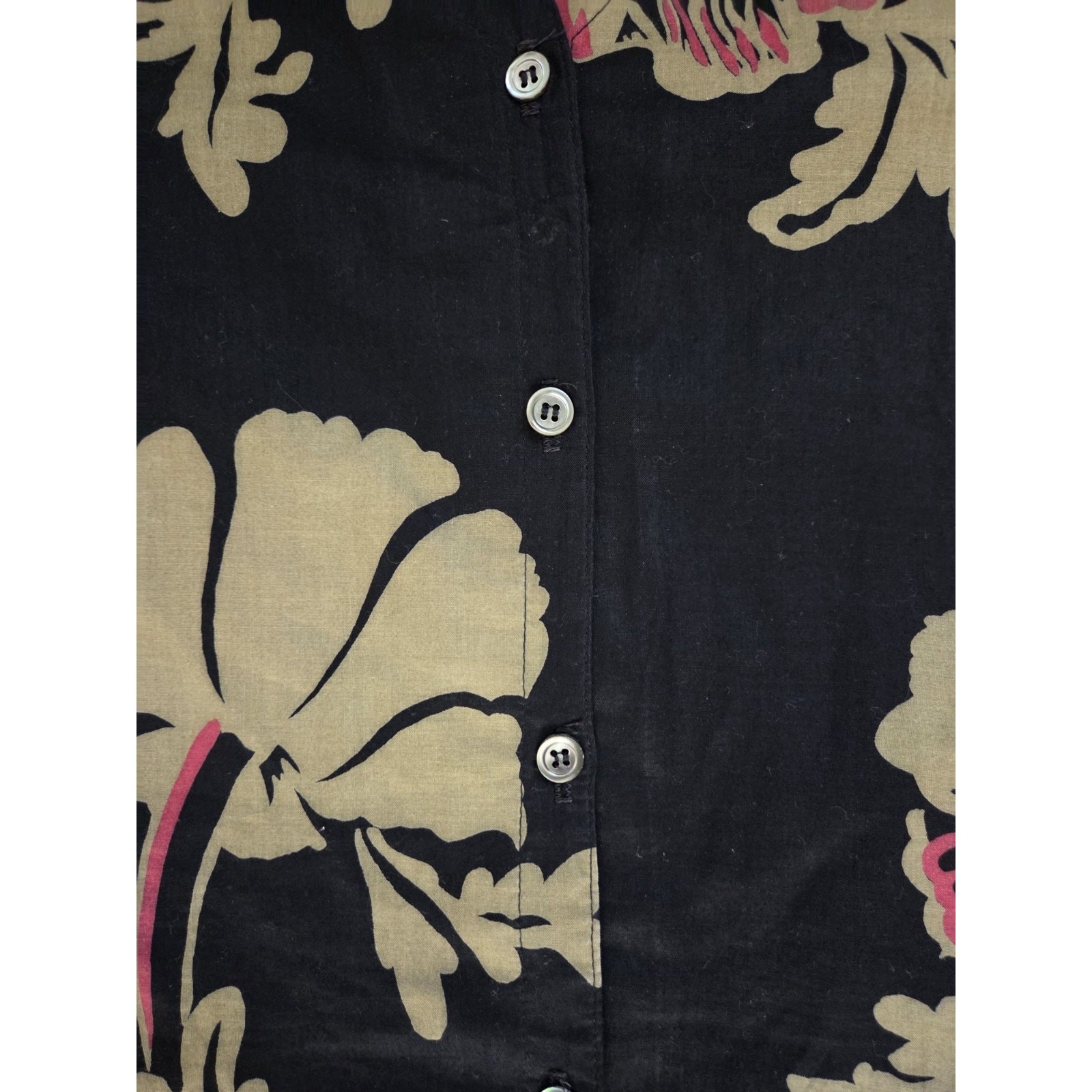 Vintage Joseph Magnin Dark Floral Lightweight 2-Piece Set Skirt and Blouse Sz 14
