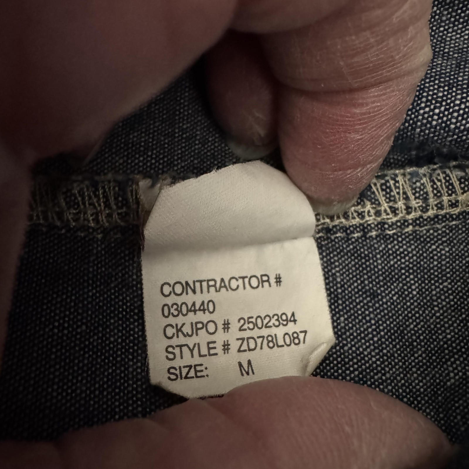Calvin Klein Jeans Jacket Womens Medium Blue Denim Button Front Trucker Casual