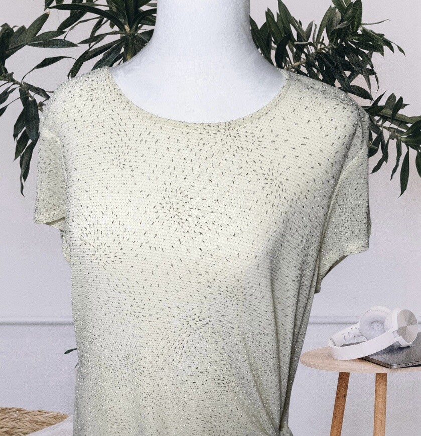 Vintage Metallic Sparkle Blouse Large
