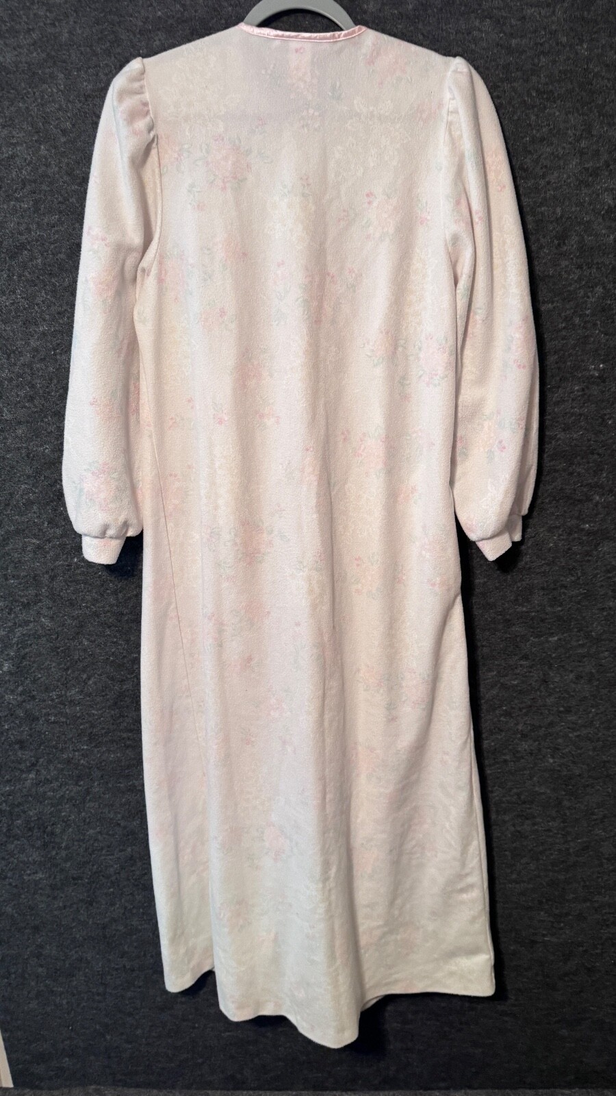 Vandemere vintage nightgown long robe house coat pearl snap floral prairie small