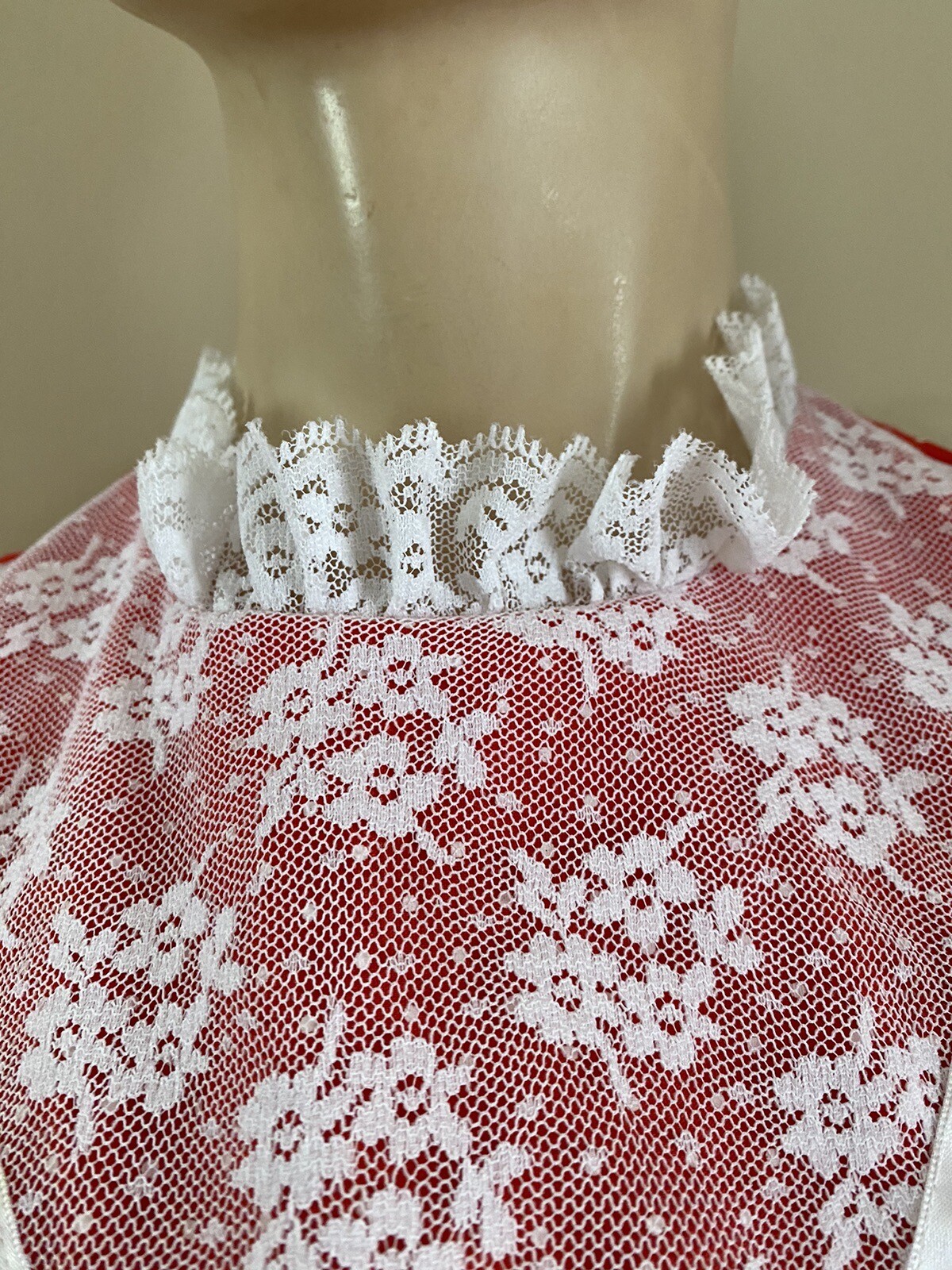 Vintage Jeri Bee Red Polka Dot Square Dancing Dress & Matching Men’s Scarf Tie S