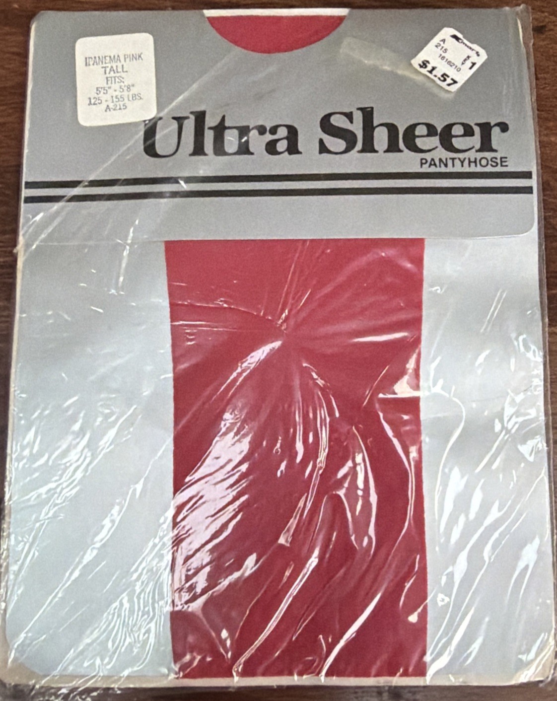 Vintage Pantyhose Ultra Sheer Tights First Quality IPANEMA Pink Colored See Size