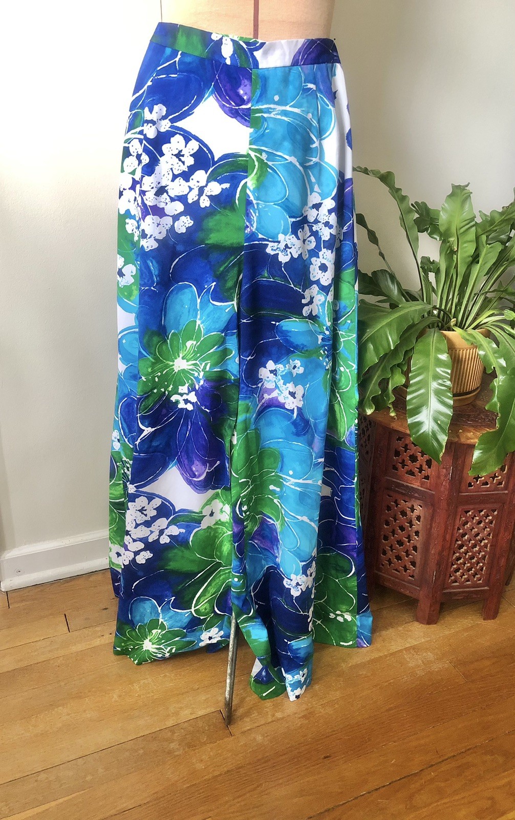 1960’s Tori Richard Hawaiian Floral Wide Leg, High Waist Pants