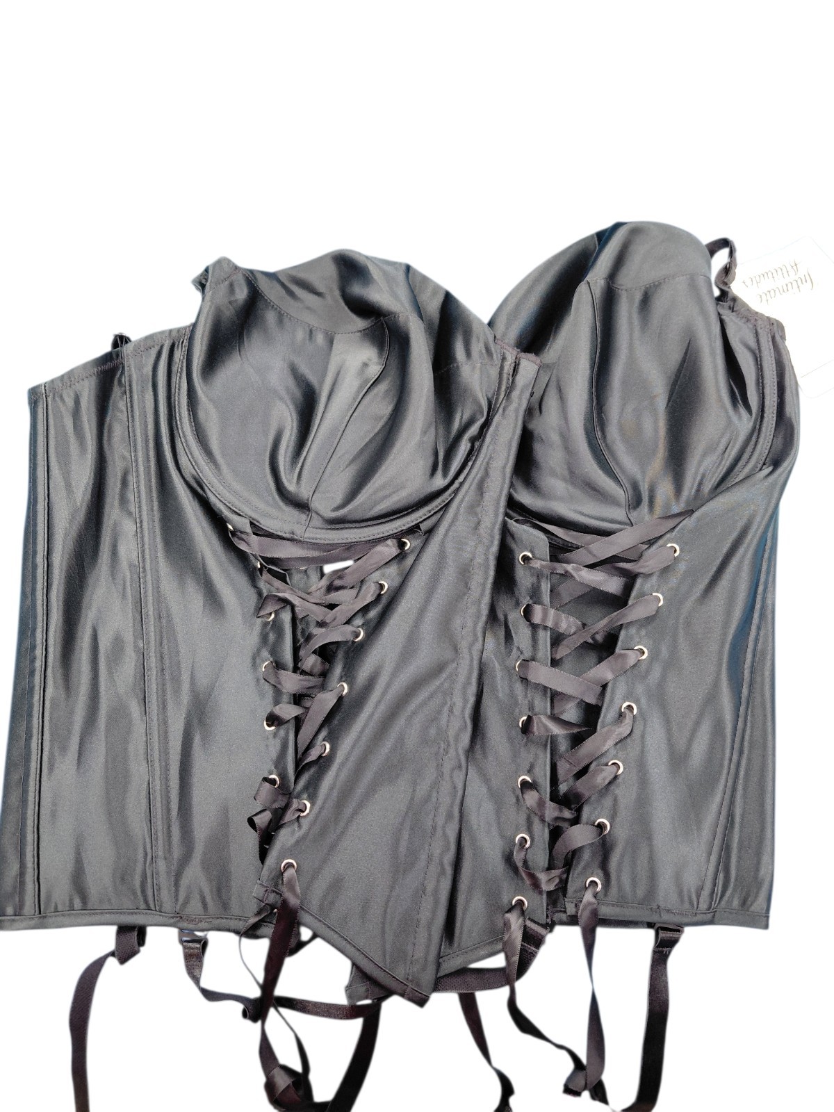 Vintage Intimate Attitudes Black Lace Corset Size 44
