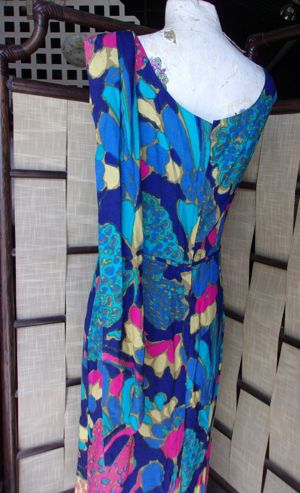 Lot 5 Vintage Hawaiian Dresses Midcentury Maxi Sundress Floral Tropical