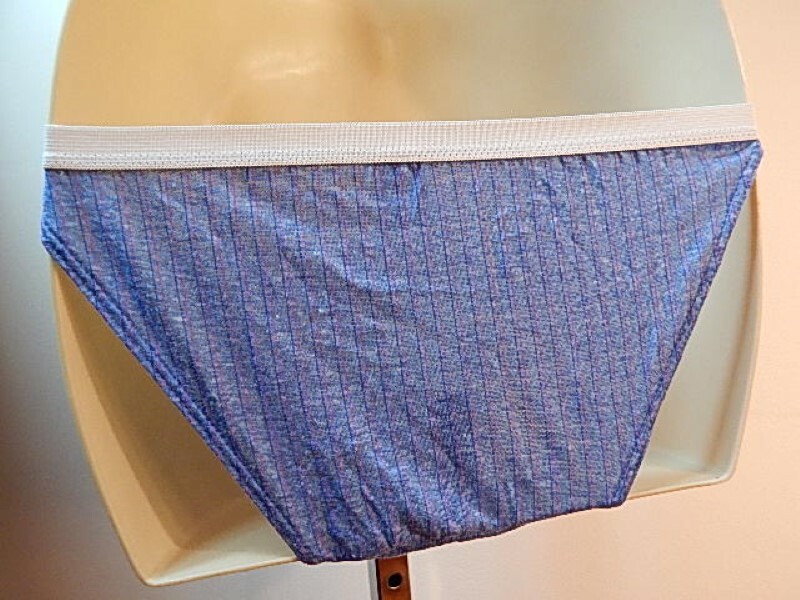 US Vintage 1980 90 Jaguar Blue Red Stripe String Strap Panties Underwear Retro S