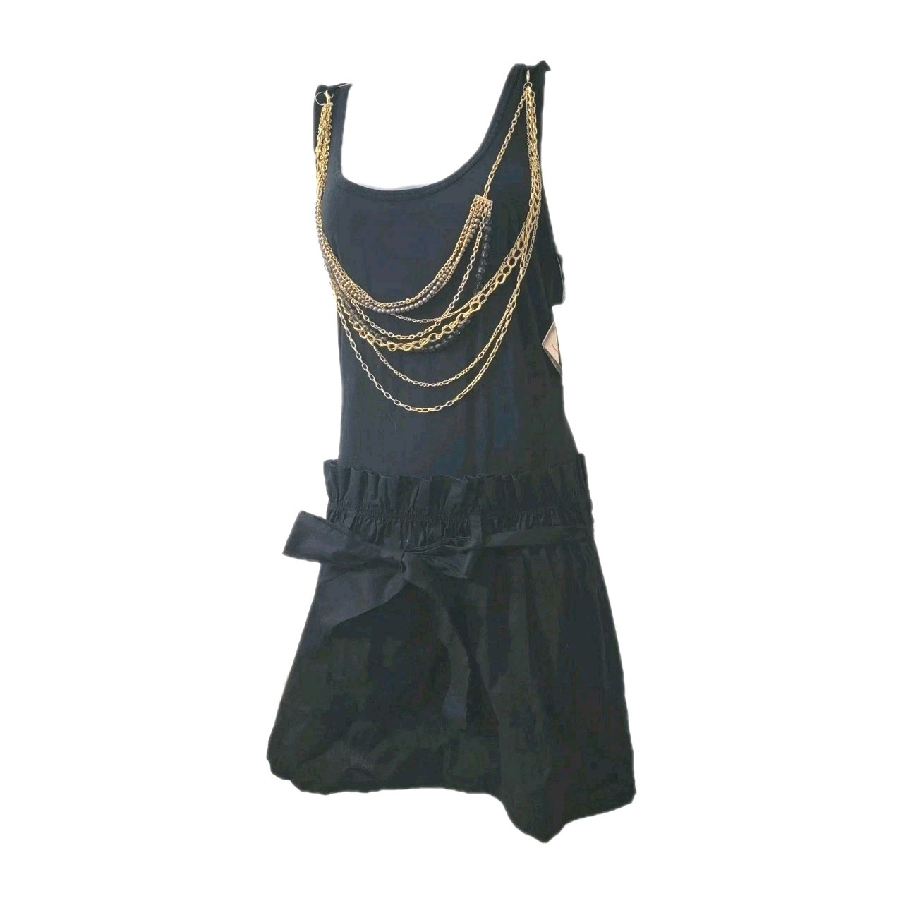 NWT Vintage Y2K Baby Phat Black Medium Dress 90s Hip Hop Street Msrp $69.99 Belt