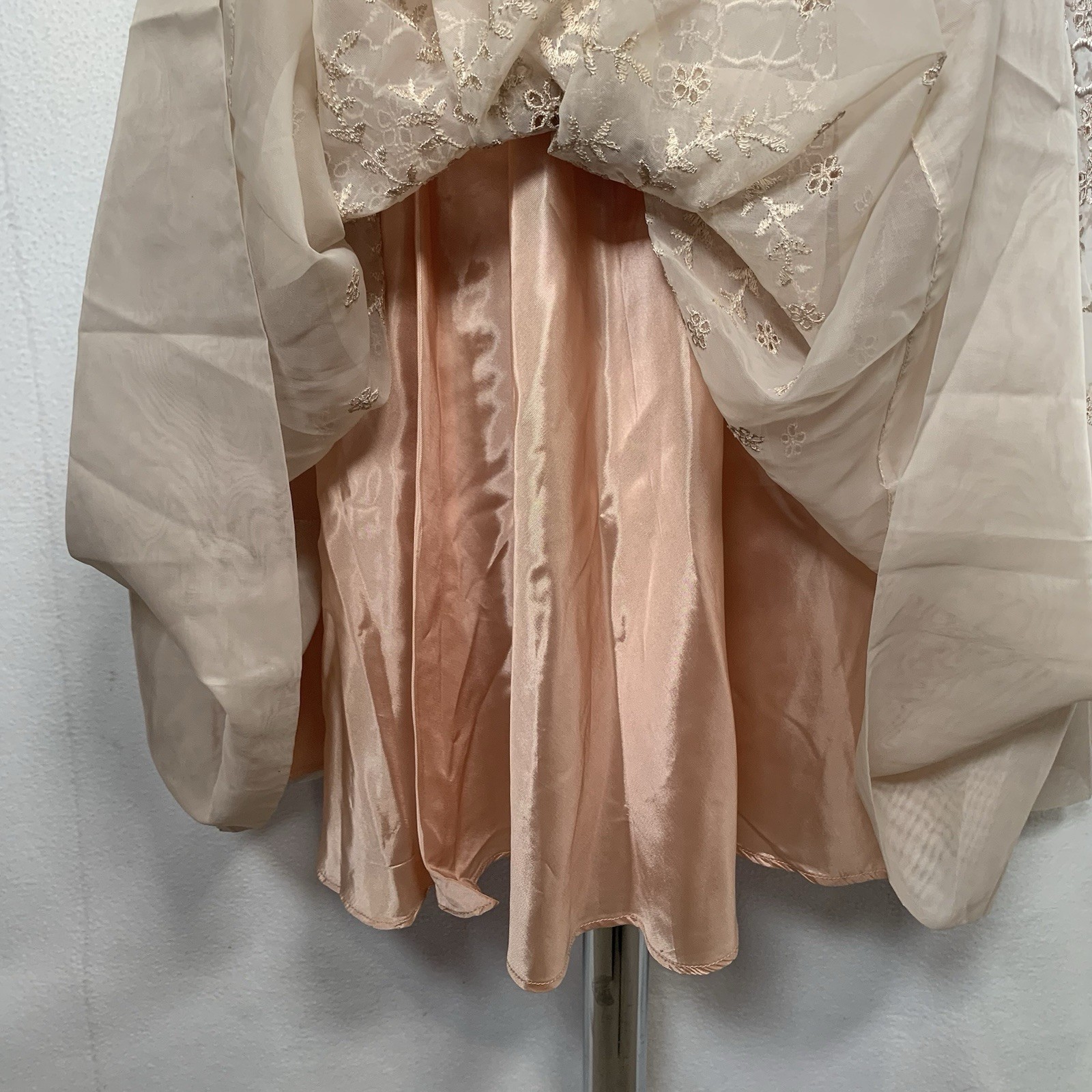 Vintage Union Made 1950’s /60’s Salmon Nylon Party Dress Styled By Joan Barrie