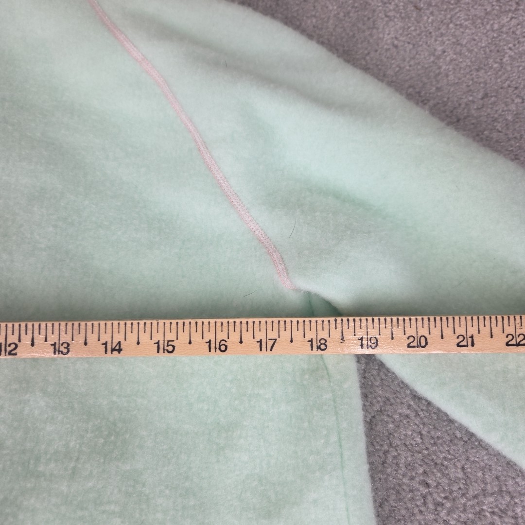 Vtg Medium Zip Pockets Robe/HouseCoat Sears Mint Green Fleece Hooded Pj’s Soft