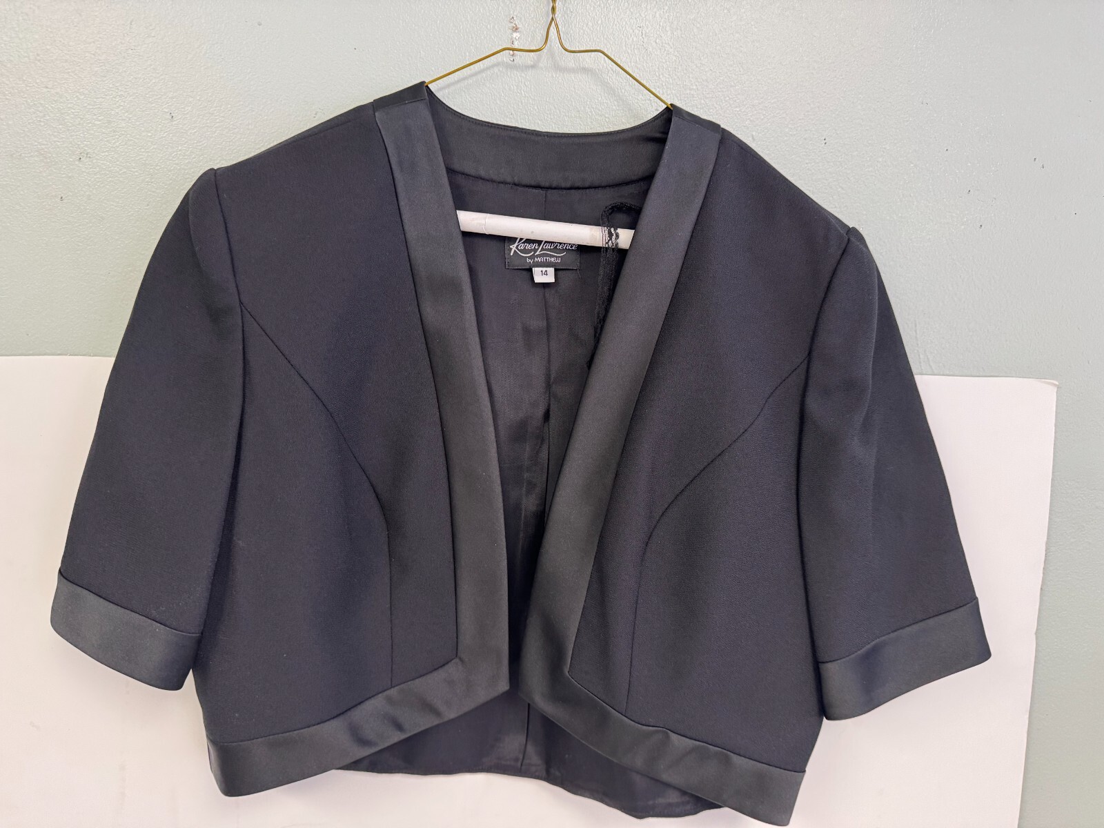 Karen Lawrence by Matthew Black Jacket Evening Dress 2 Pc Sz14 MINT USA Elegant