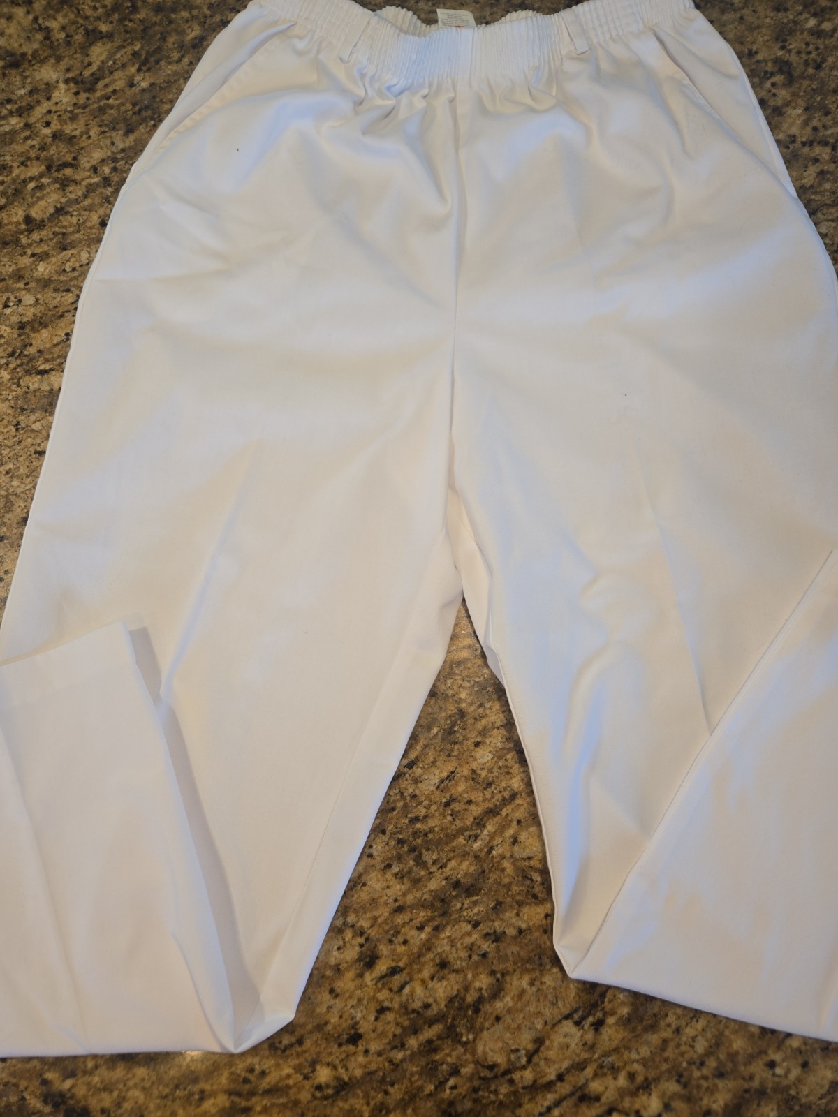 VTG Koret Francisca Women Pants Size 16 White Stretch High Rise ElasticWaist