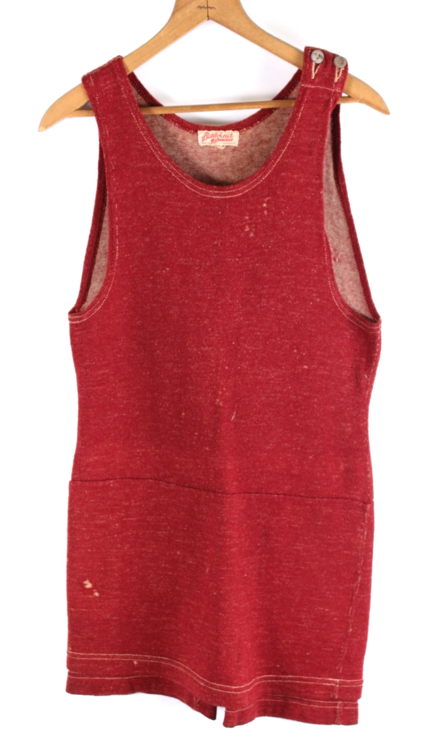 Vintage 1920s 1930s Wool One Piece Swimsuit Bathing Suit
