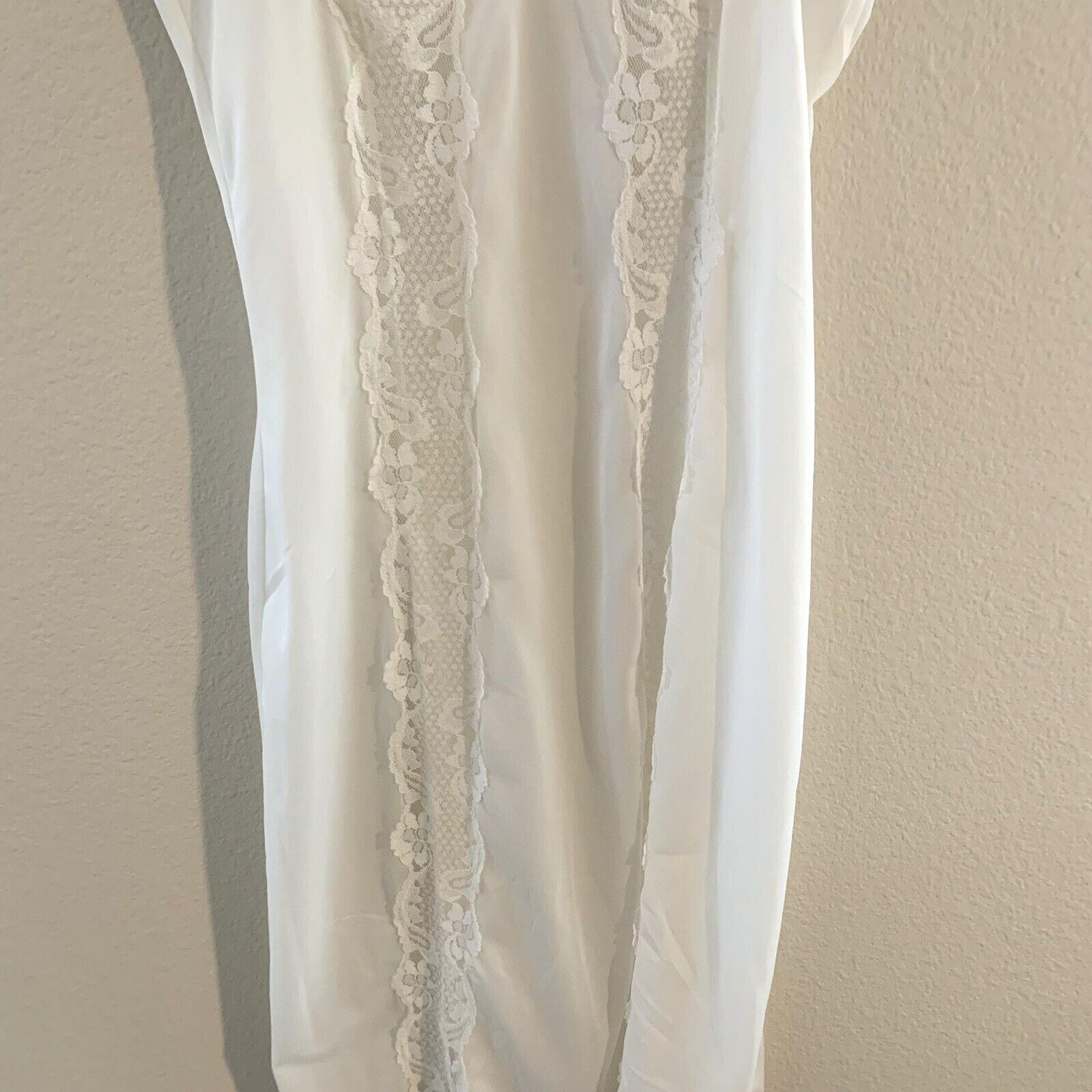 SCHIESSER Germany Slip Size 42 XS White Lace Nylon Vintage