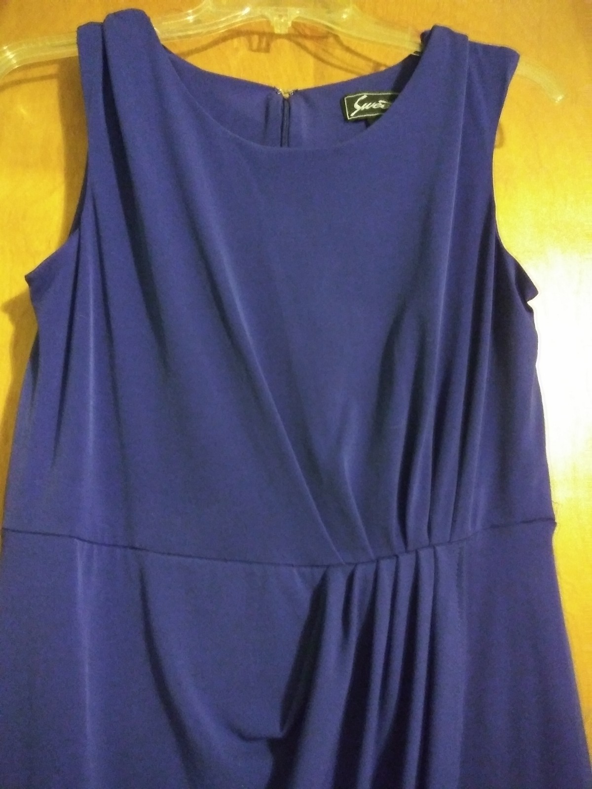 Vintage Sweet 90’s Dark Purple Stretchy Dress Polyester Spandex Size 6