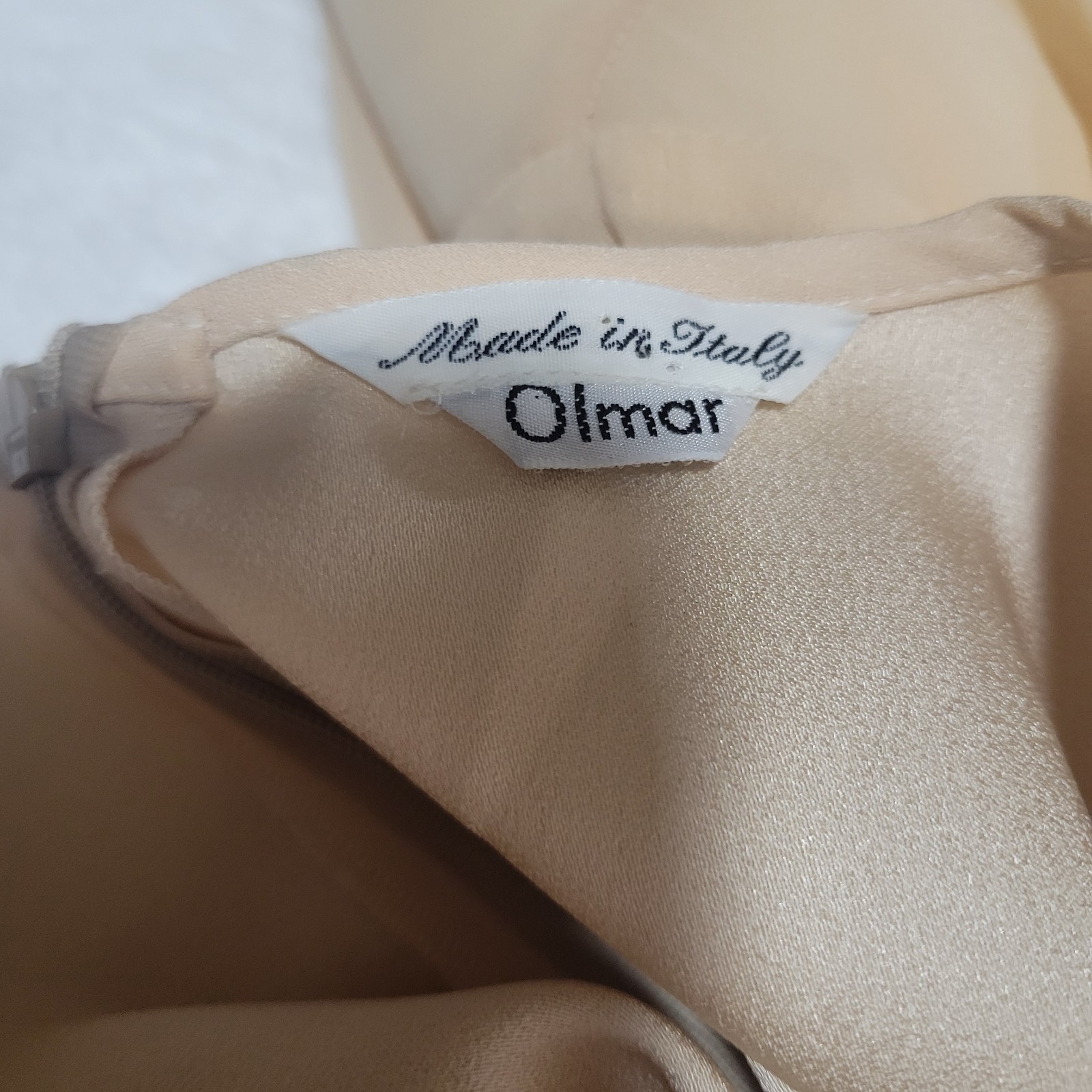 VTG Olmar Retro Shift Dress & Sheer Duster Peach Sz 44 Measurements in Descrip