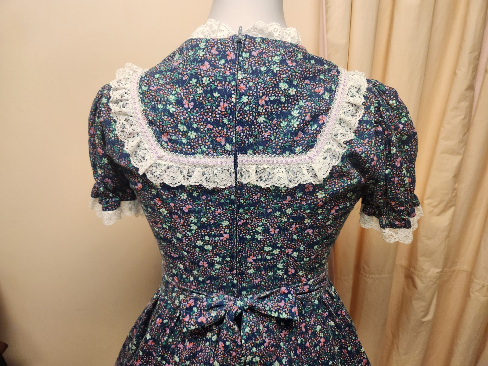 70s Jeri Bee Belted Rockabilly Prairie Square Dance Dress*sz12*Made In USA