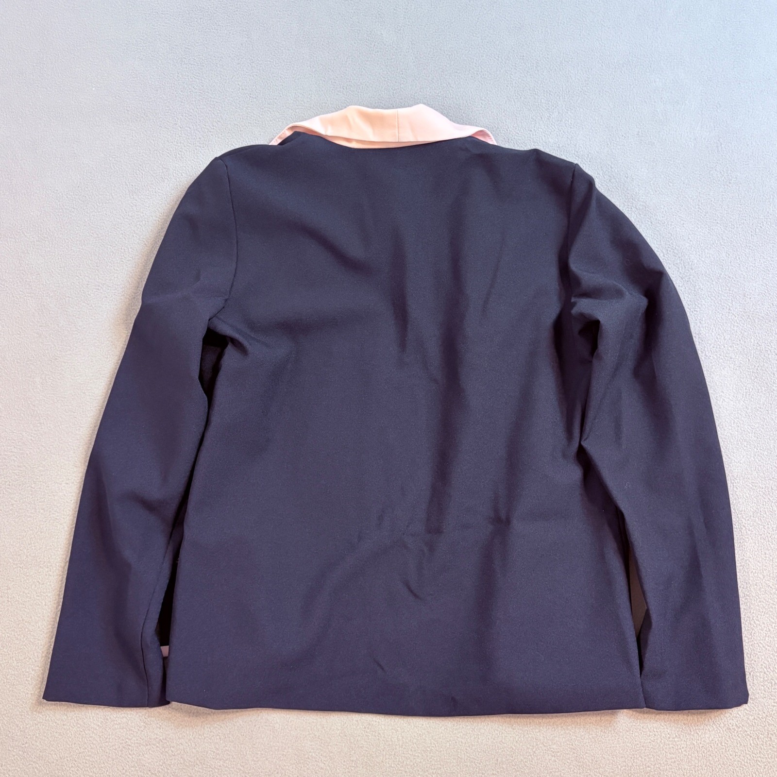 Willow Ridge Navy Blue Pink Floral Embroidered Jacket Size 10 Vintage