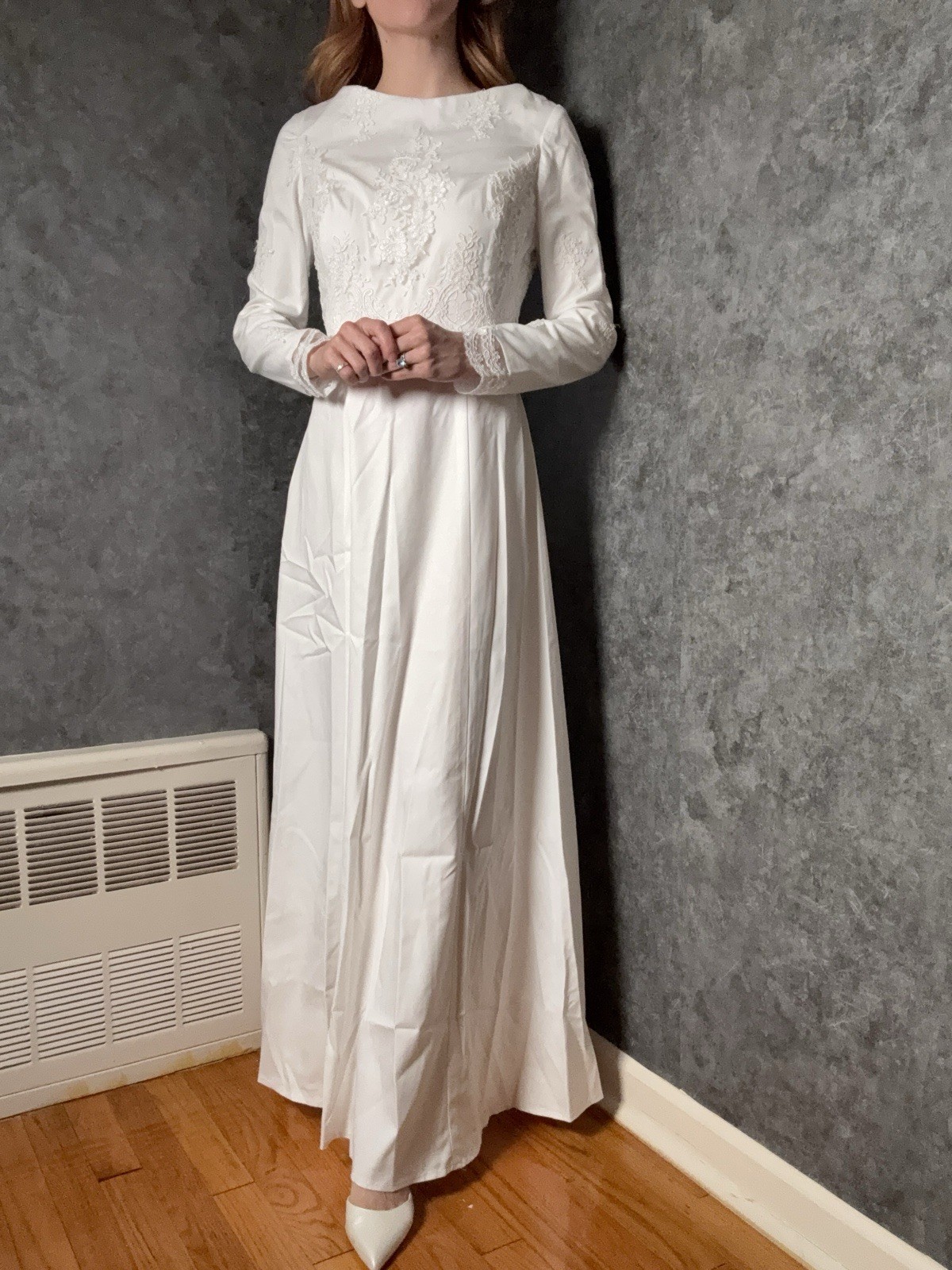 ✨ Rare 1970s Handmade Vintage Wedding Dress – Restored, Pristine Condition ✨