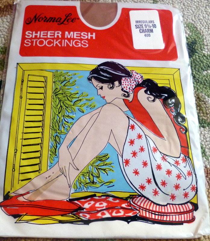 NIP 7 Vintage Norma Lee Sheer Mesh Seamless Stockings “CHARM” Nylons Sz 9.5-10