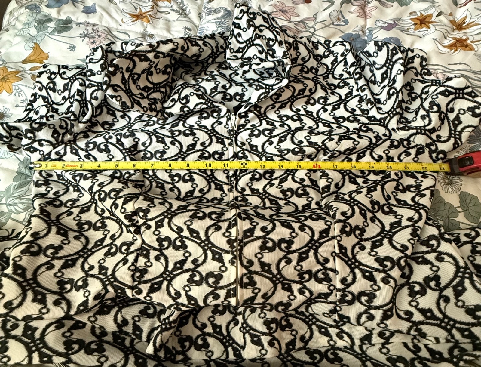 Vintage 1970s MSK Graphic Scroll Print Shirt Dress.