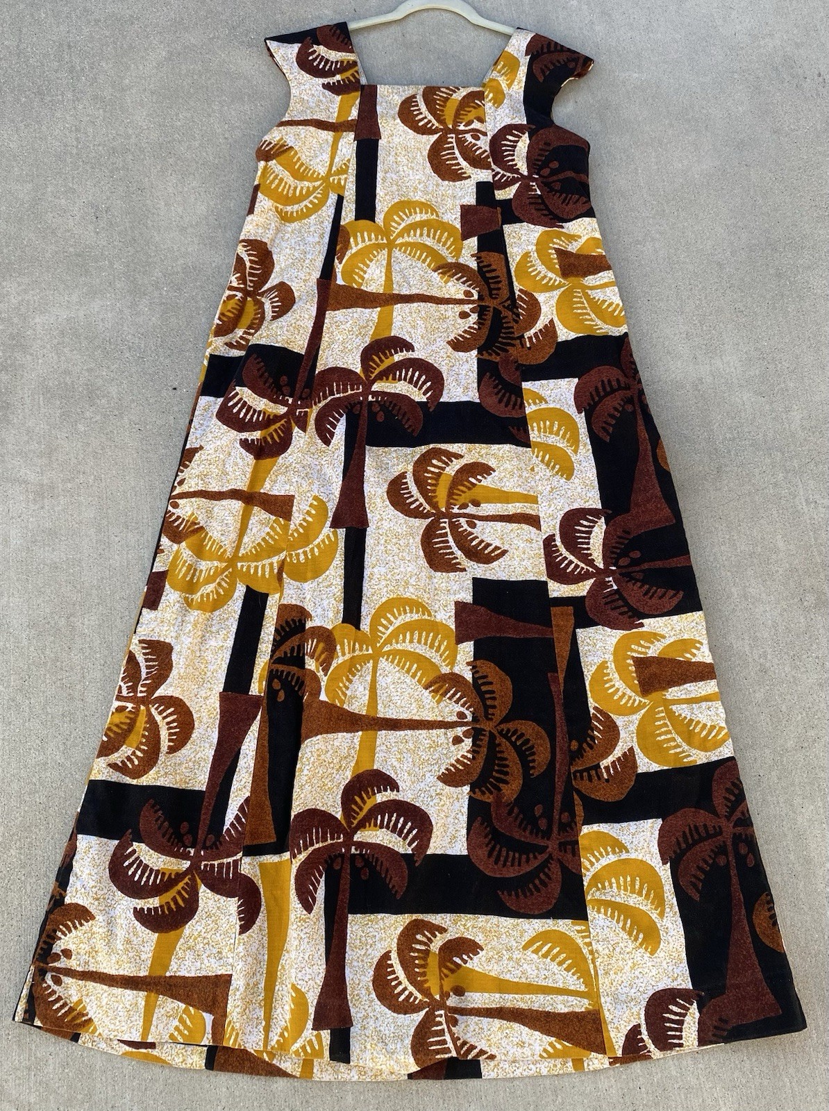Vintage Lauhala Styled And Made In Hawaii Hawaiian Dress Tiki Aloha Needs Sewing
