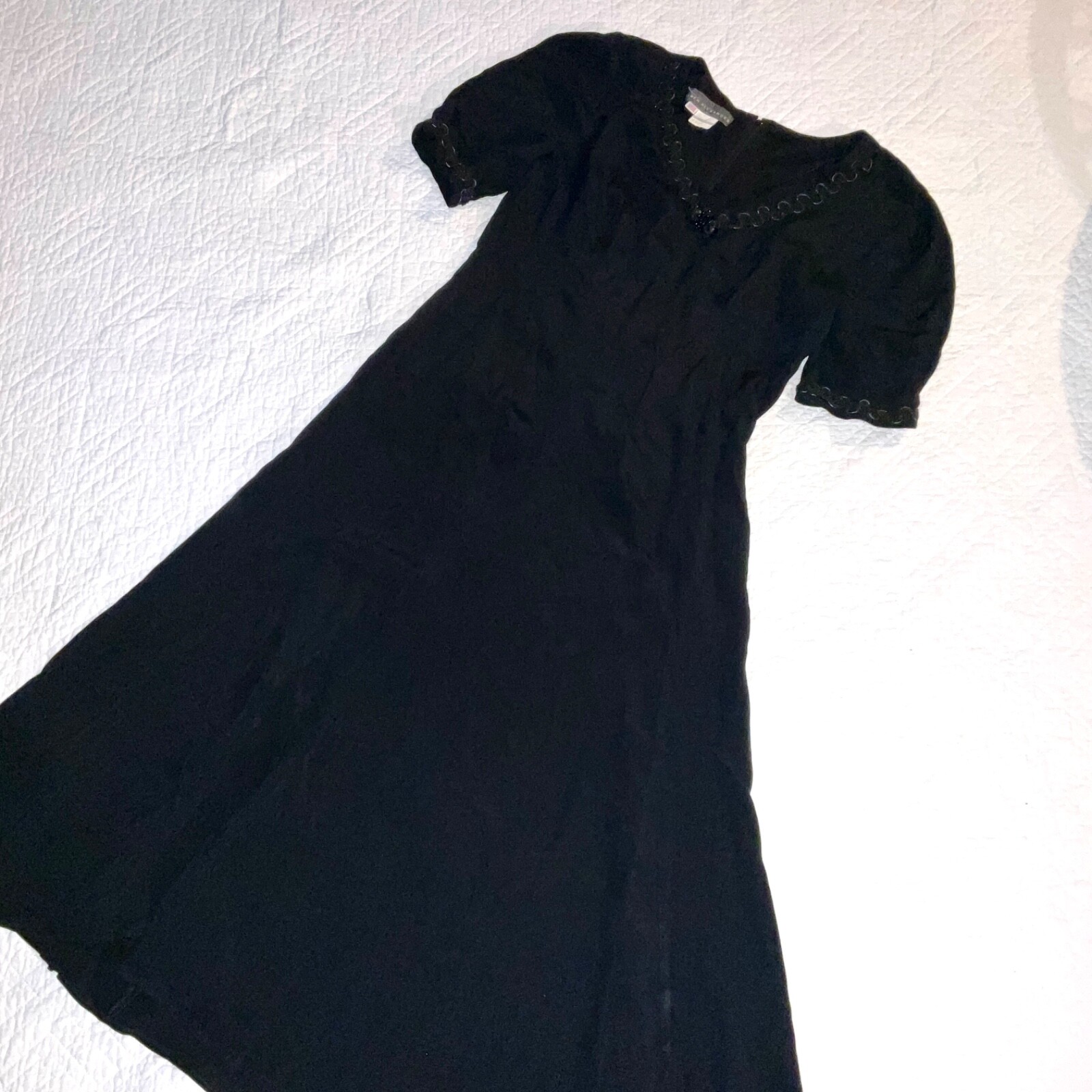 Karen Alexander Vintage 90s DRESS size 12 black crepe