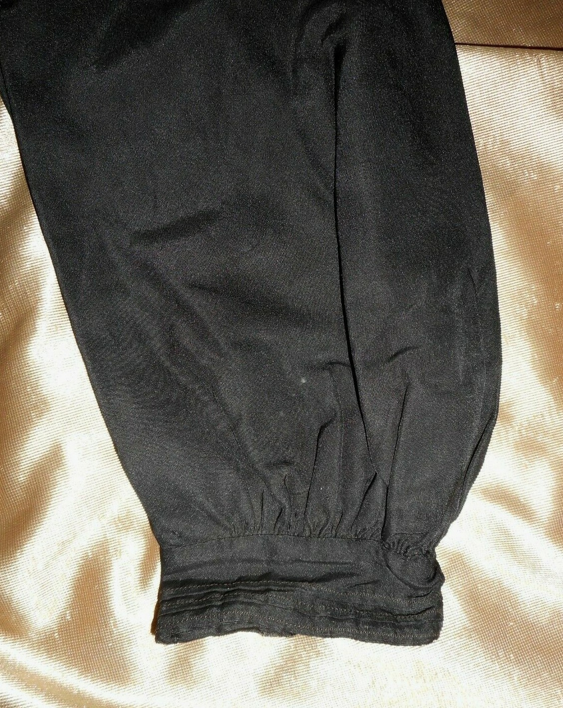 XS Civil War Era Bodice Mourning Jacket Blouse Black Silk 1860’s Fully Lined