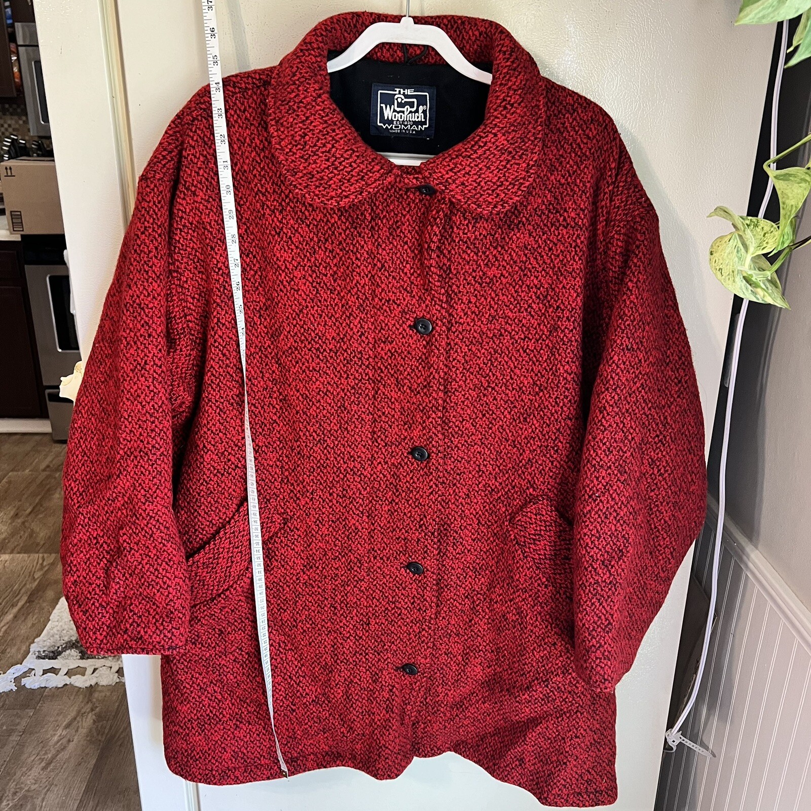 Vintage Woolrich 1980s U.S.A. Made 100% Wool Jacket Women’s Size 2XL Button Up