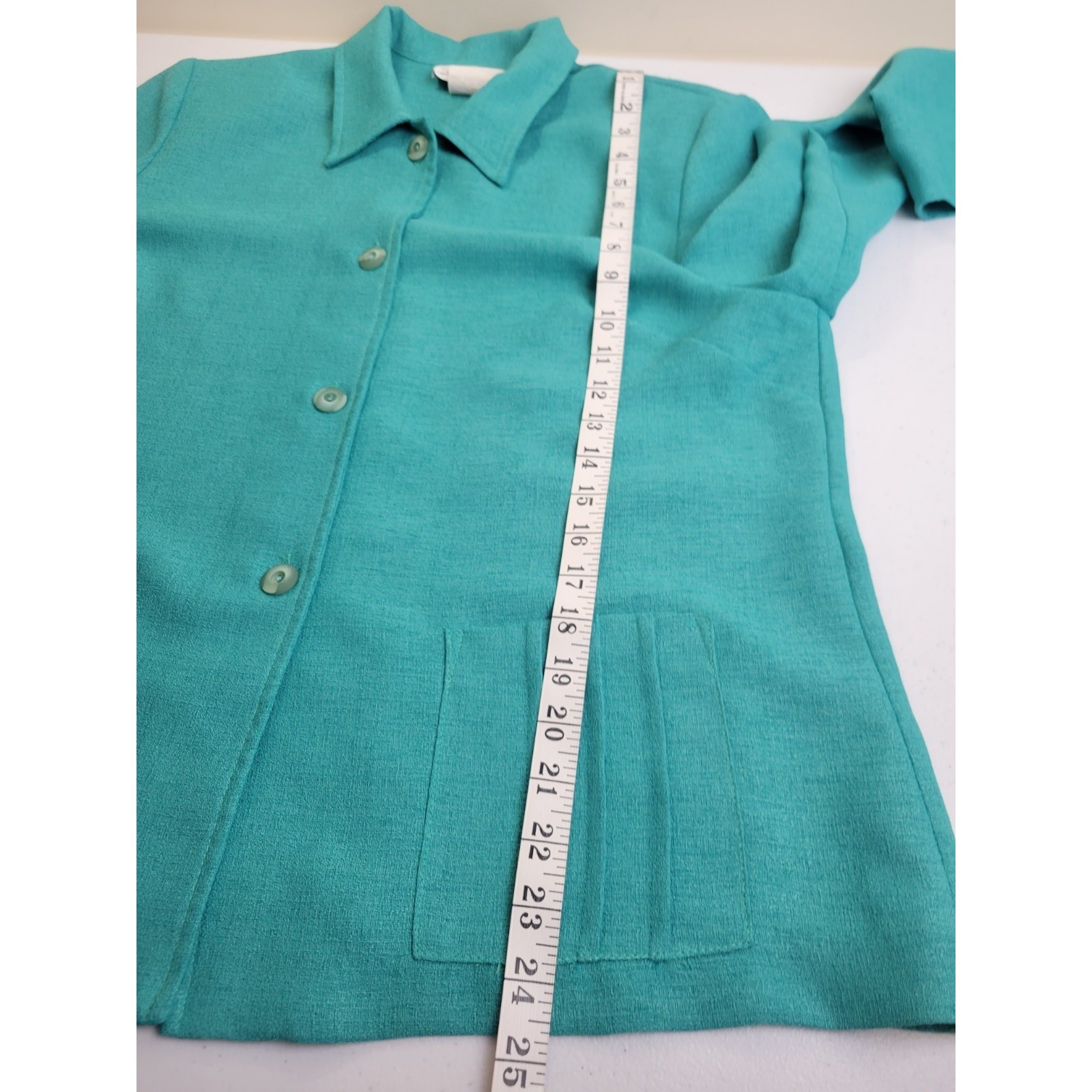 Nancy Michaels Dress Suit Set Vintage 90s Career Professional Teal Green Size 14