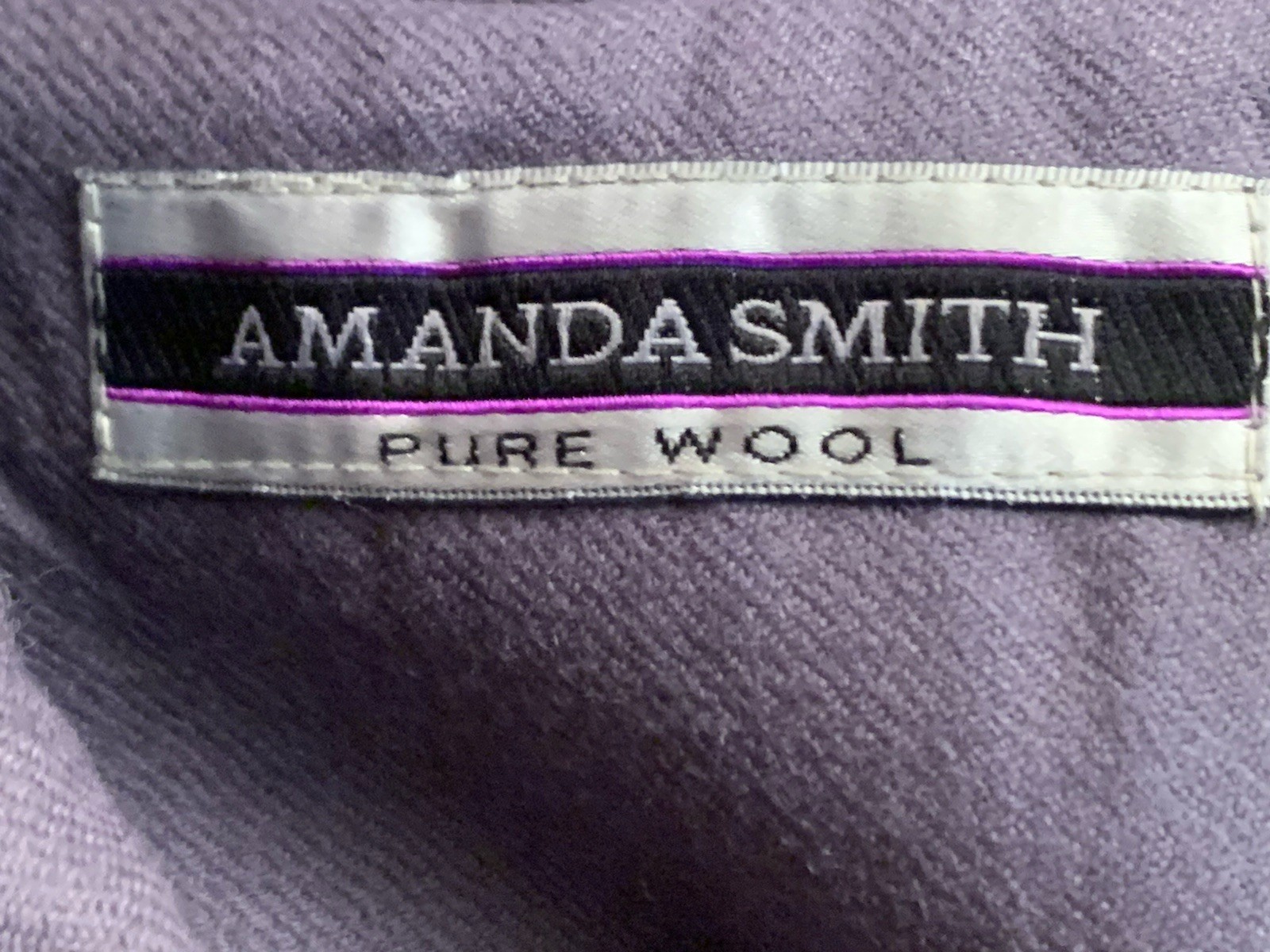 Blazer Jacket Amanda Smith Lavender 100% Pure Wool 10 Women’s Vintage
