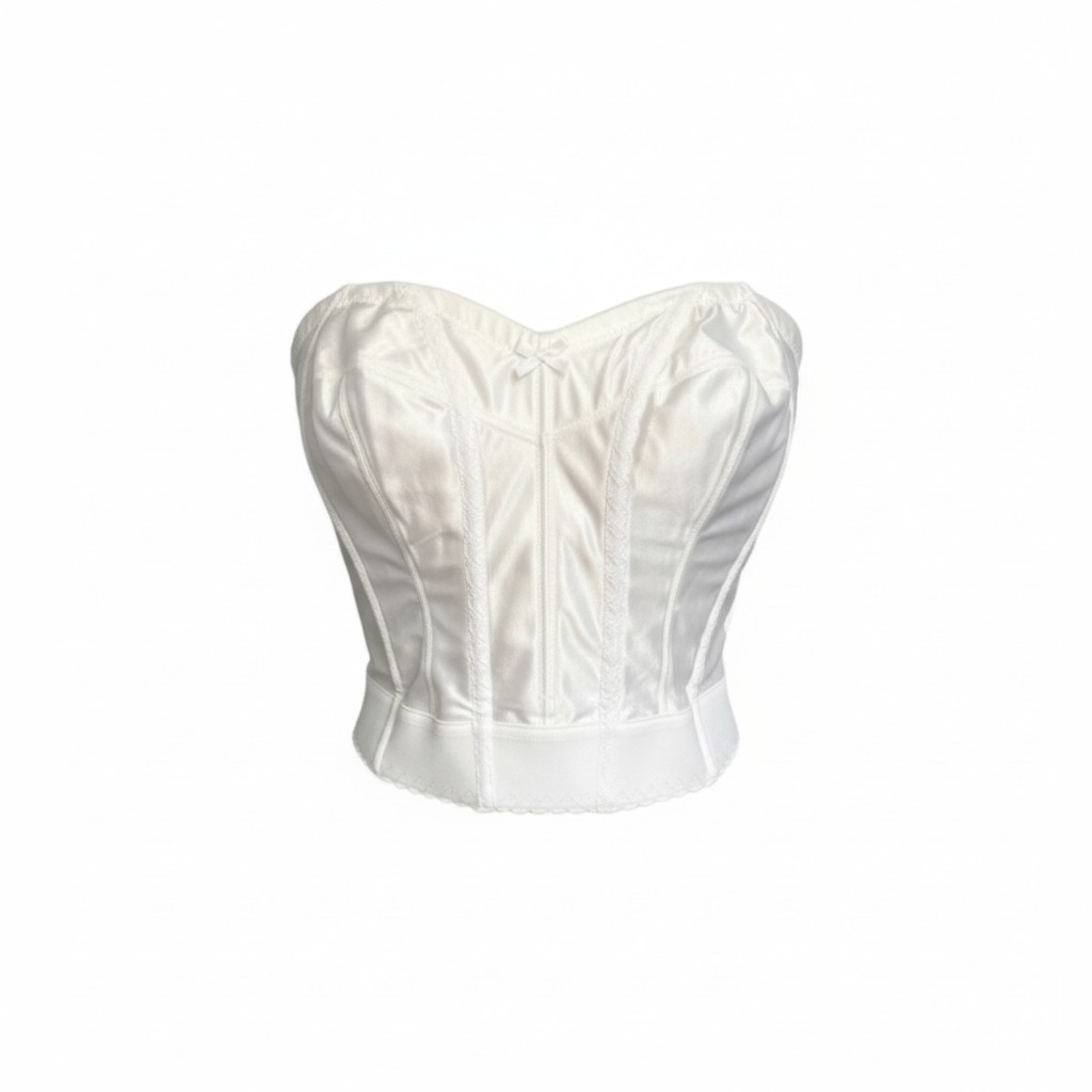 Vintage Corset Bustier Style Bra 42B Wynette by Valmont Lingerie White Style 737