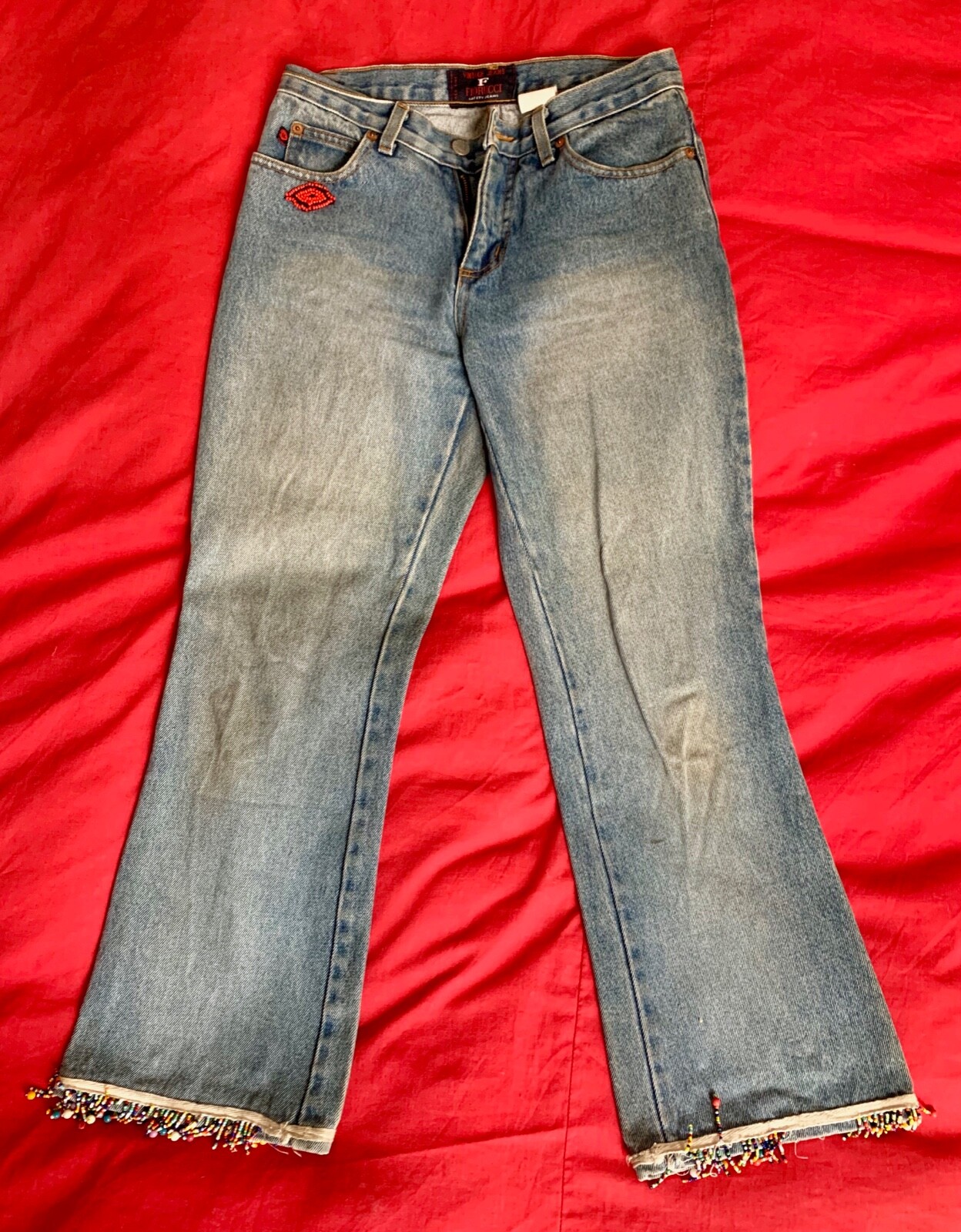 Fiorucci Vintage Safety Jeans, Juniors sz 3/4
