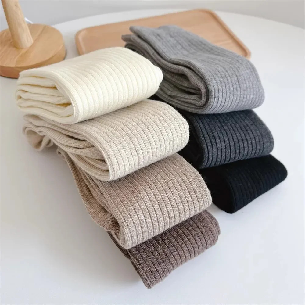 New Winter Solid Color Thigh High Stockings Women Trendy Casual Over The Knee