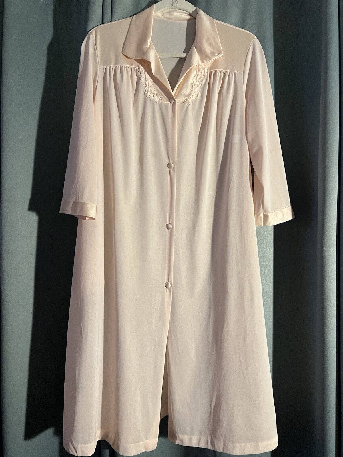 Vintage Vanity Fair Pink Champagne Robe Housecoat S M Grannycore Granny Chic