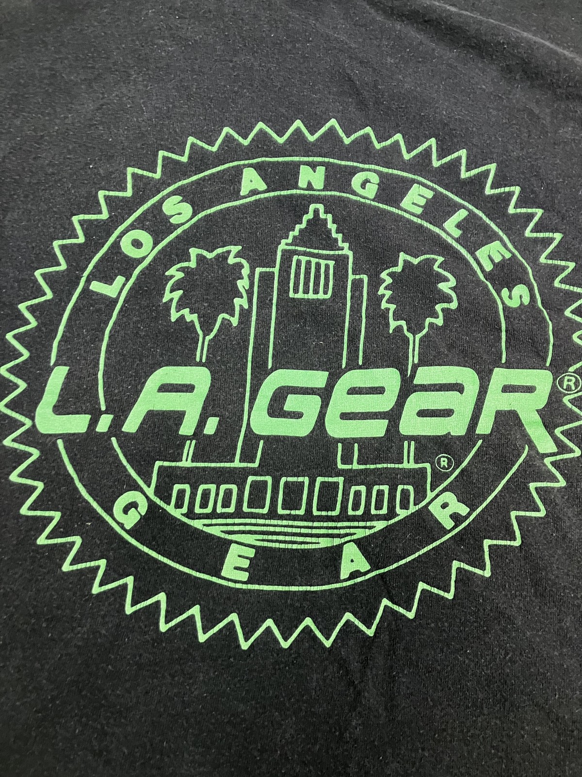 Vintage LA Gear Tank Top Shirt Womens OSFA Black Los Angeles Graphic 80s 90s