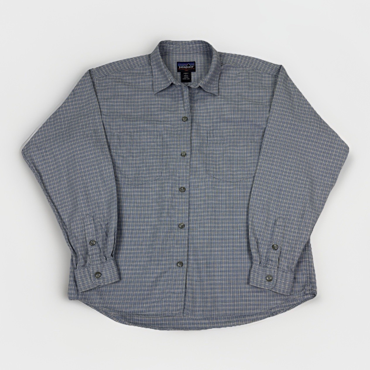 VTG Patagonia Womens L Organic Pima Cotton Gorpcore Button Down Shirt Plaid