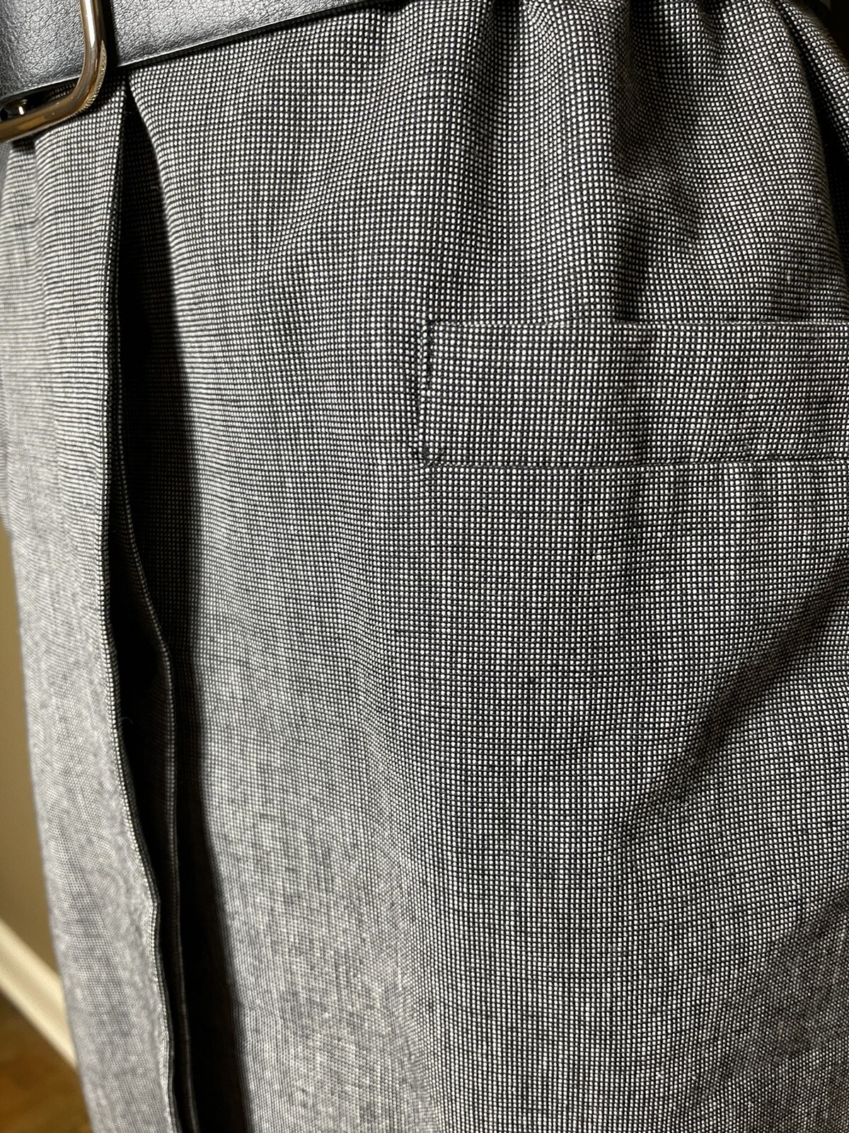 Vintage 80s Evan Picone Black White Micro Check Coat Trench Coat Lightweight